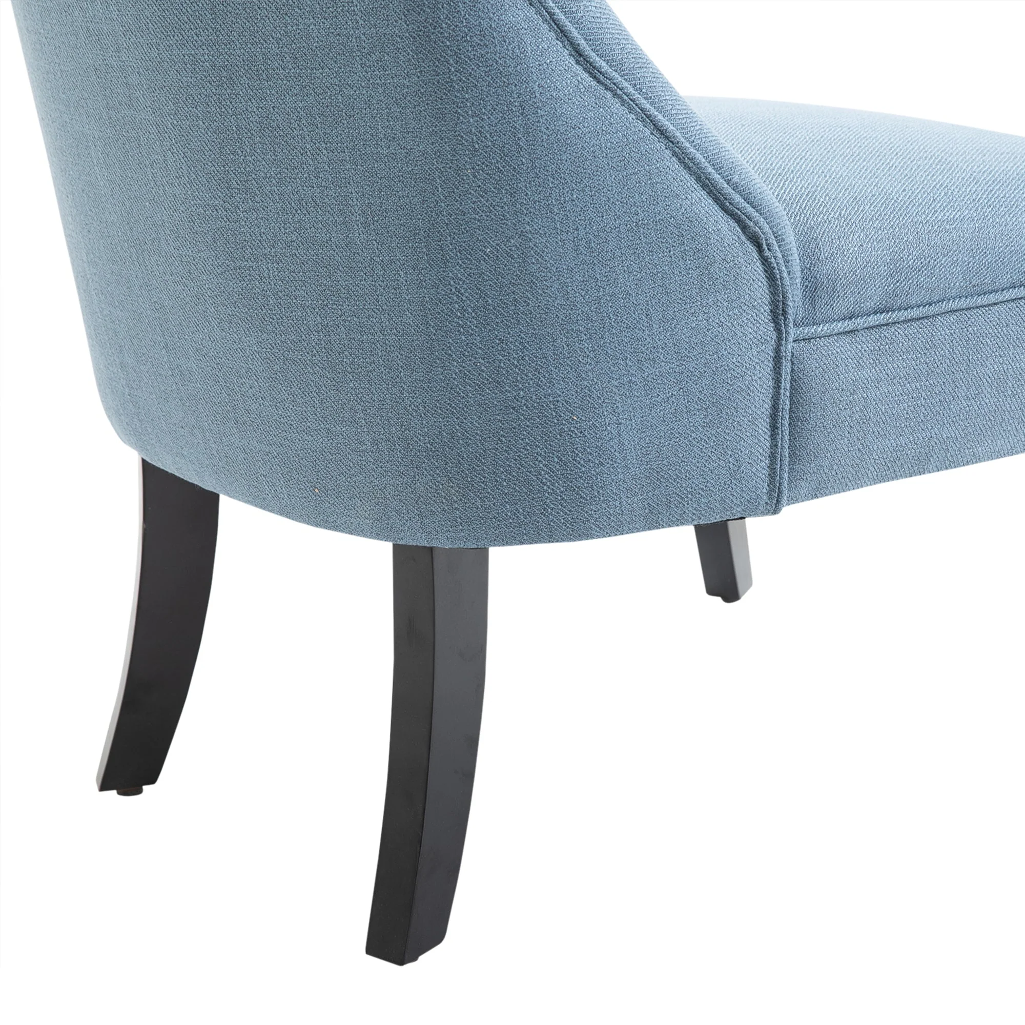 Fabric Single Sofa Dining Chair Tub Chair Upholstered W/ Pillow Solid Wood Leg Home Living Room Furniture Blue - Image 9
