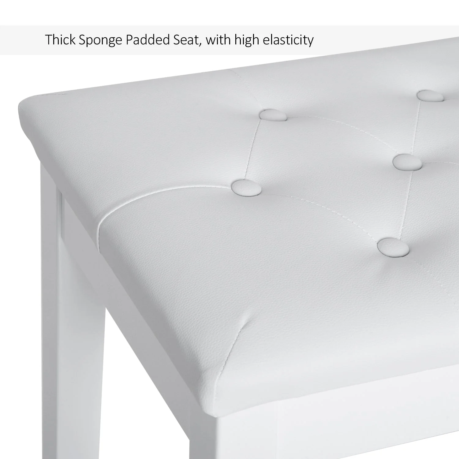 Faux Leather Piano Bench - Image 5