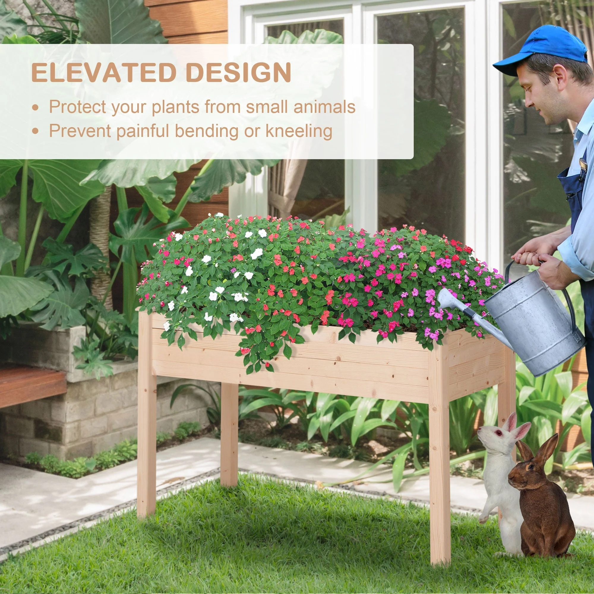 Fir Wood Non-Woven Fabric Planting Bed - Image 5
