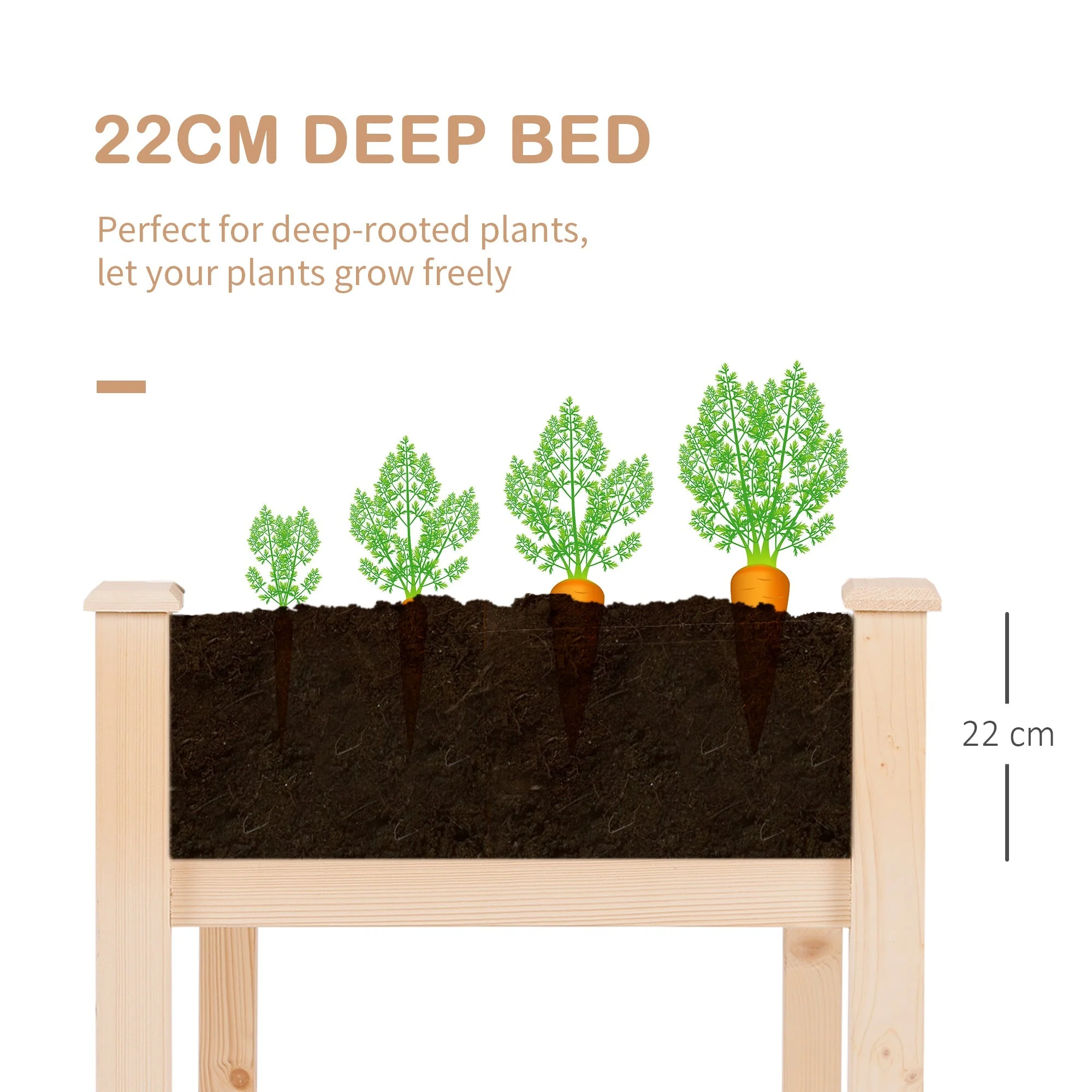 Fir Wood Non-Woven Fabric Planting Bed - Image 6