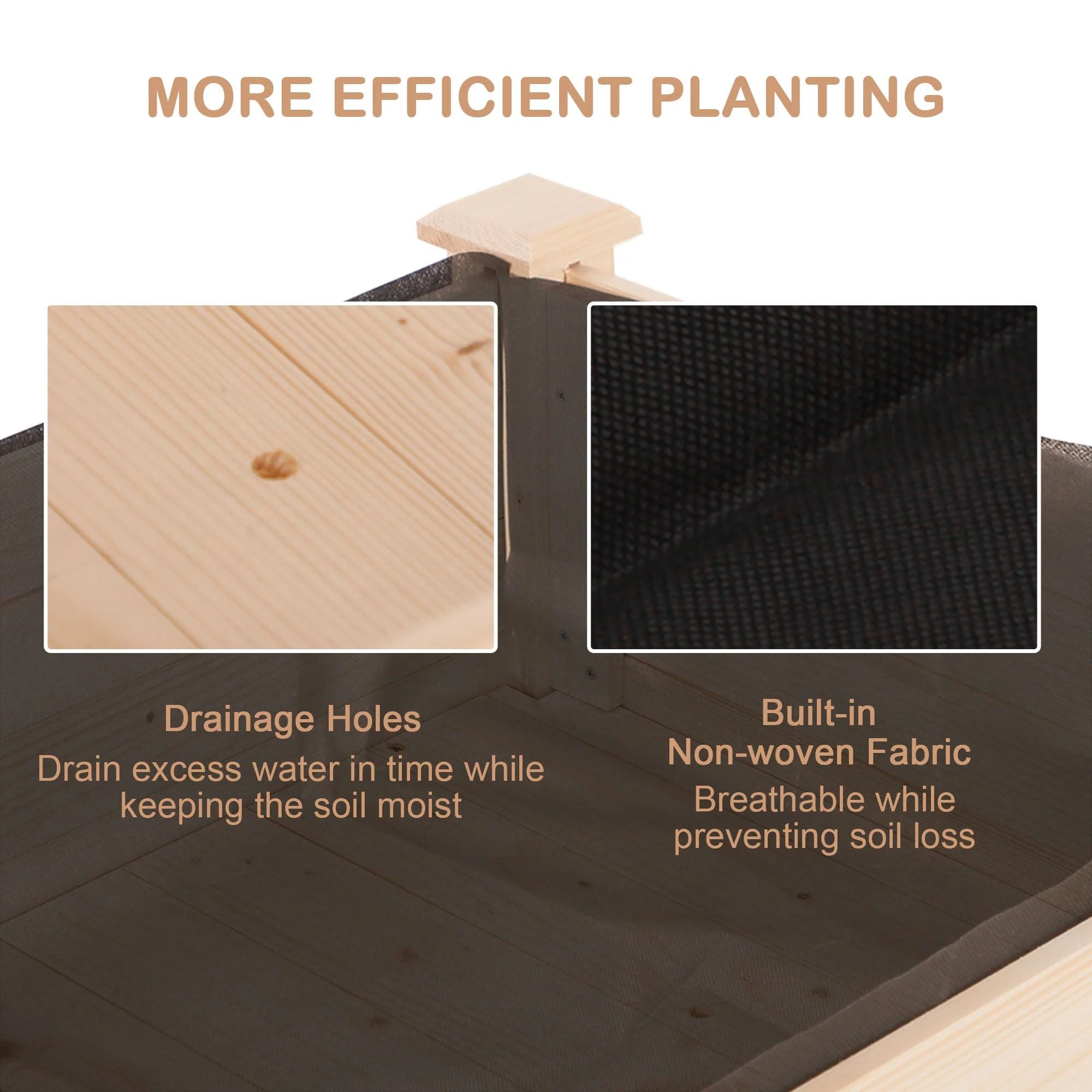 Fir Wood Non-Woven Fabric Planting Bed - Image 7
