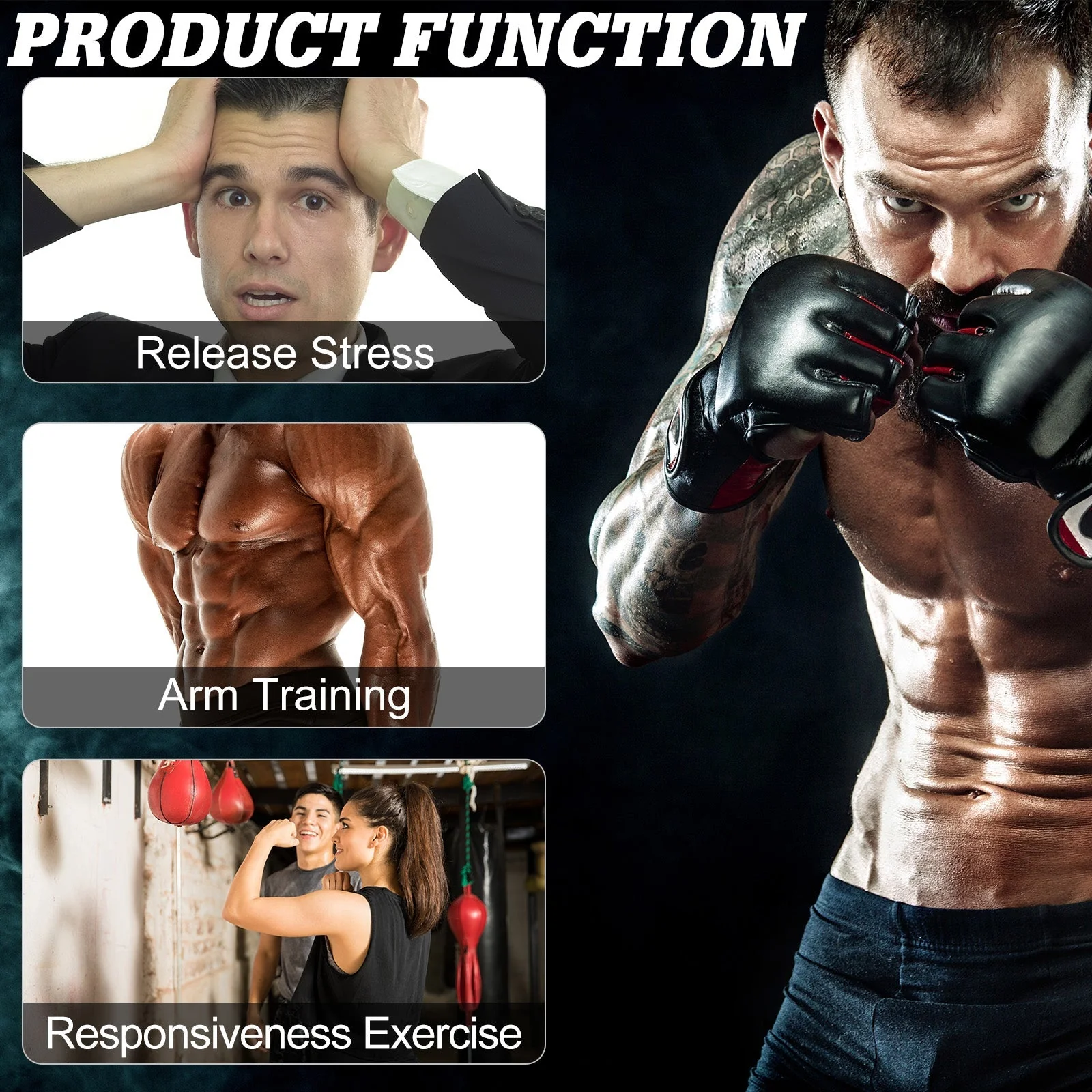 Free-Standing Speed Bag Boxing Platform Punch Bag Fitness Station Stand - Image 6