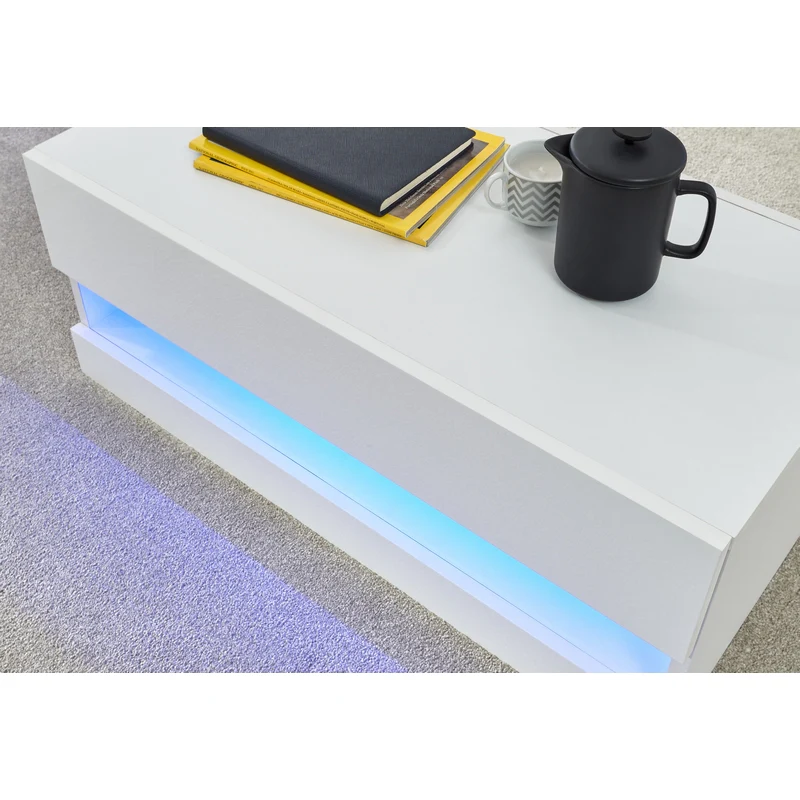 Galicia Extending Coffee Table White 1 Shelf 75cm - Image 5