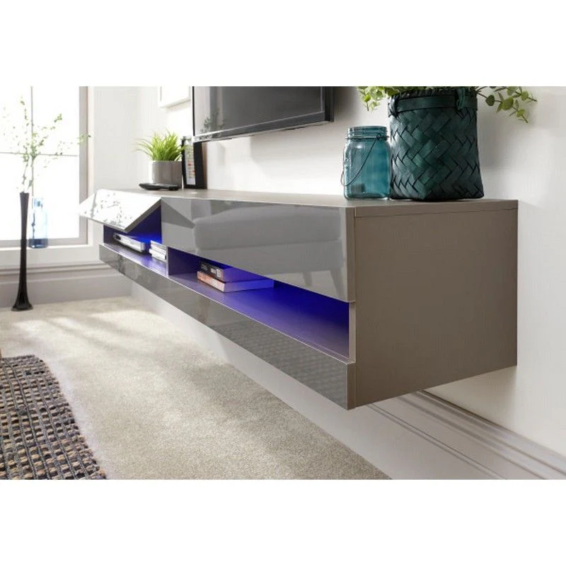 Galicia TV Unit Grey 2 Shelves 2 Doors - Image 4