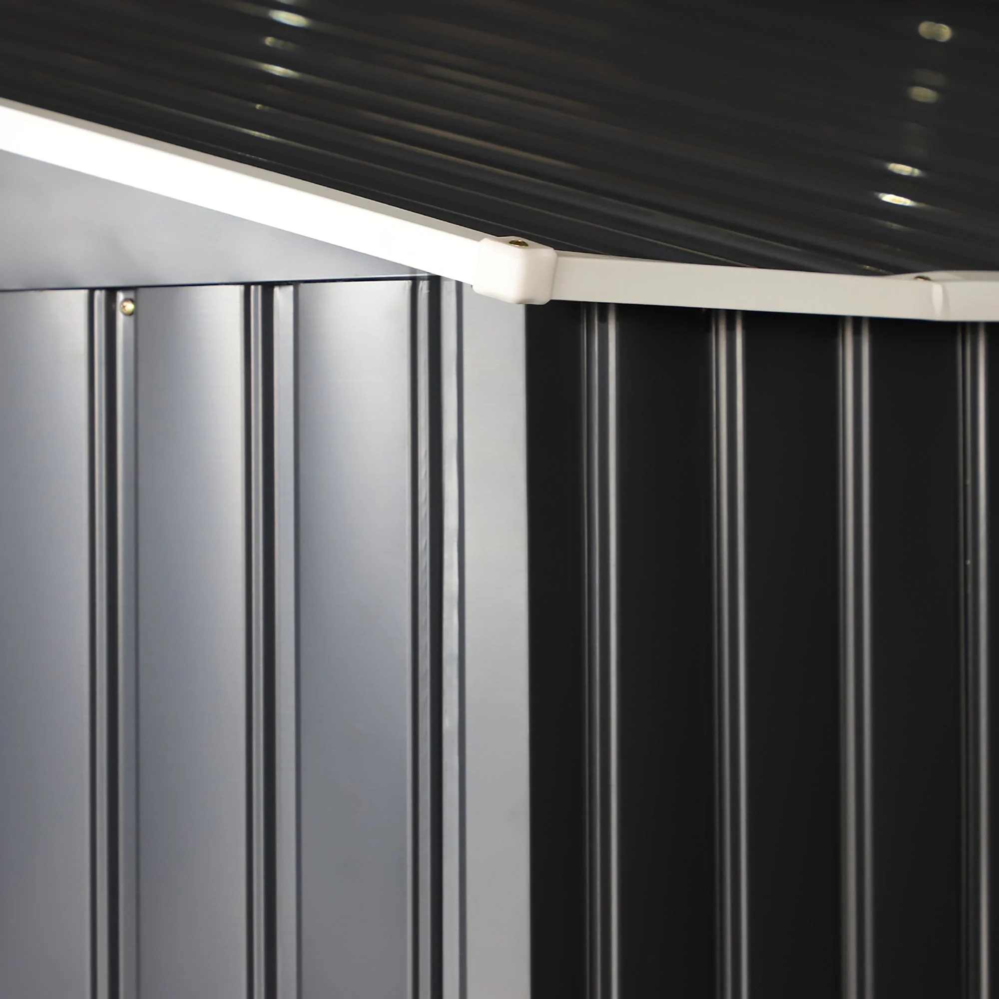 Galvanised 13 x 11' Sliding Double Door Apex Garden Shed With Ventilation Steel Grey by Steadfast - Image 8