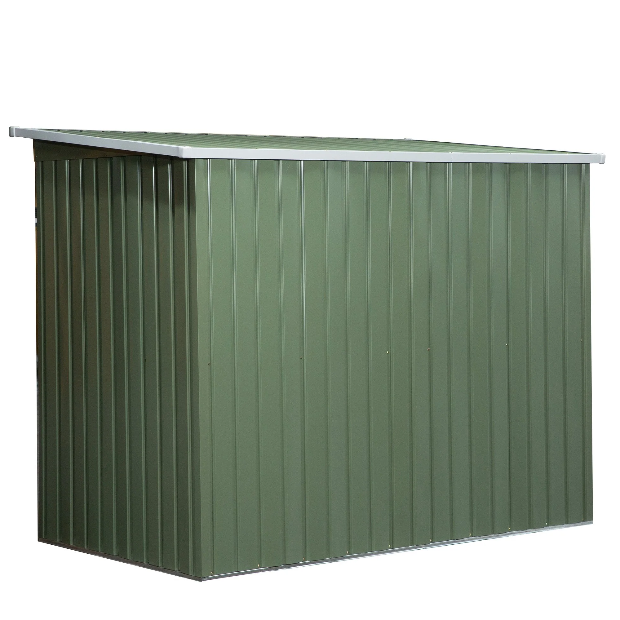 Galvanised 7 x 4' Double Door Pent Garden Store With Ventilation Steel Green by Steadfast - Image 7