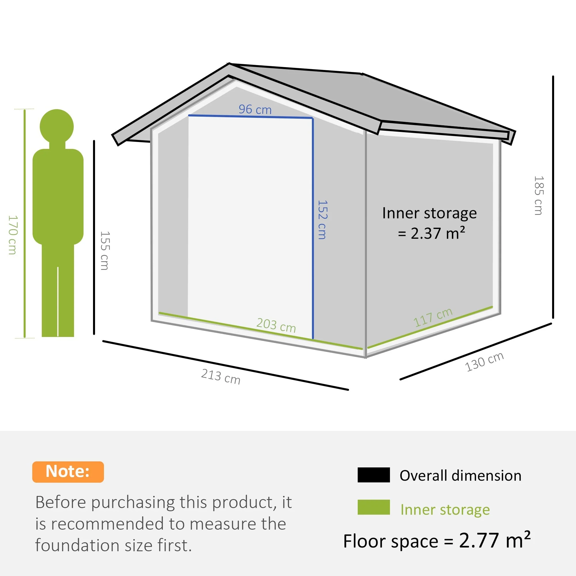 Galvanised 7 x 4' Double Door Reverse Apex Garden Shed Lockable Steel Brown by Steadfast - Image 2
