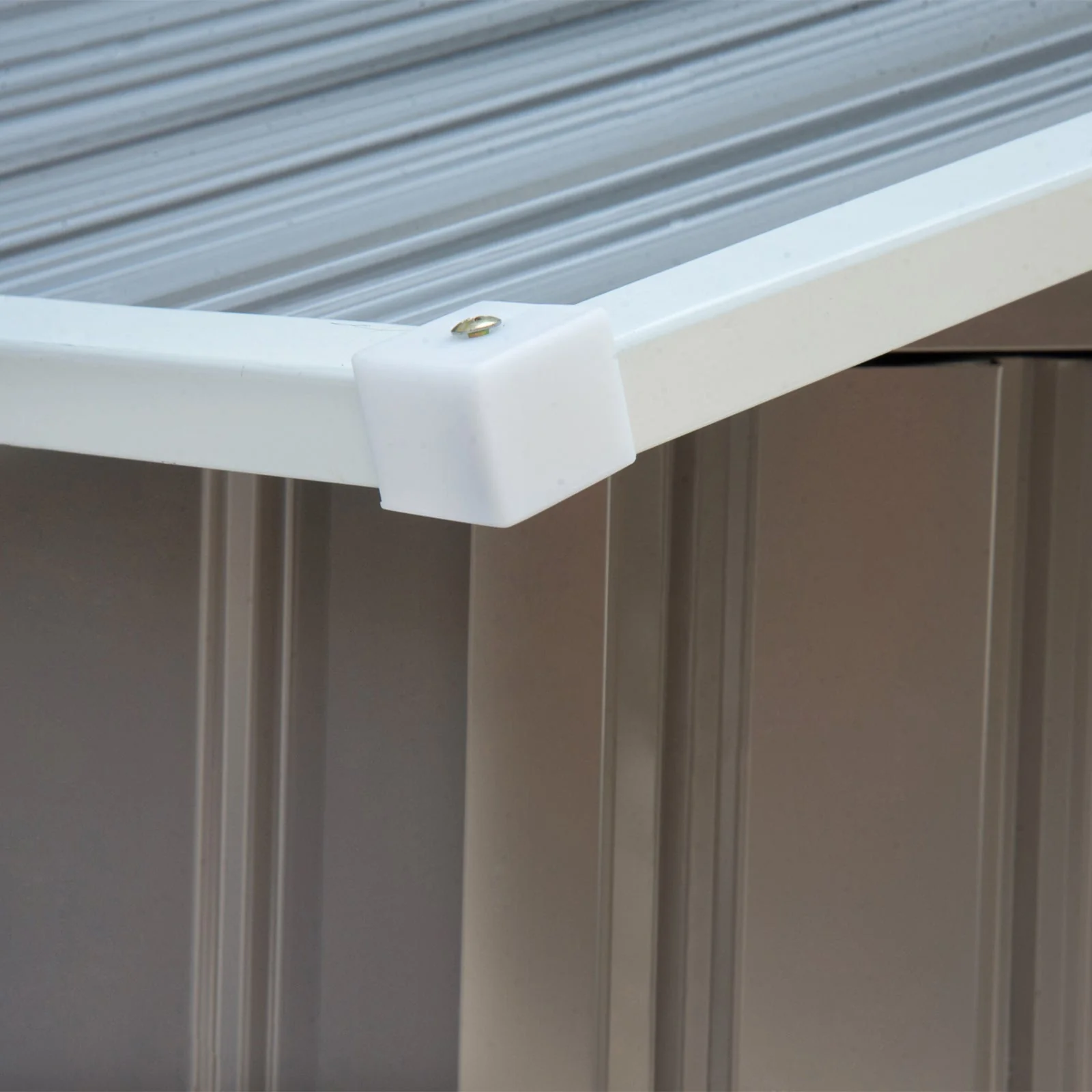 Galvanised 7 x 4' Double Door Reverse Apex Garden Shed Lockable With Ventilation Steel Grey by Steadfast - Image 7