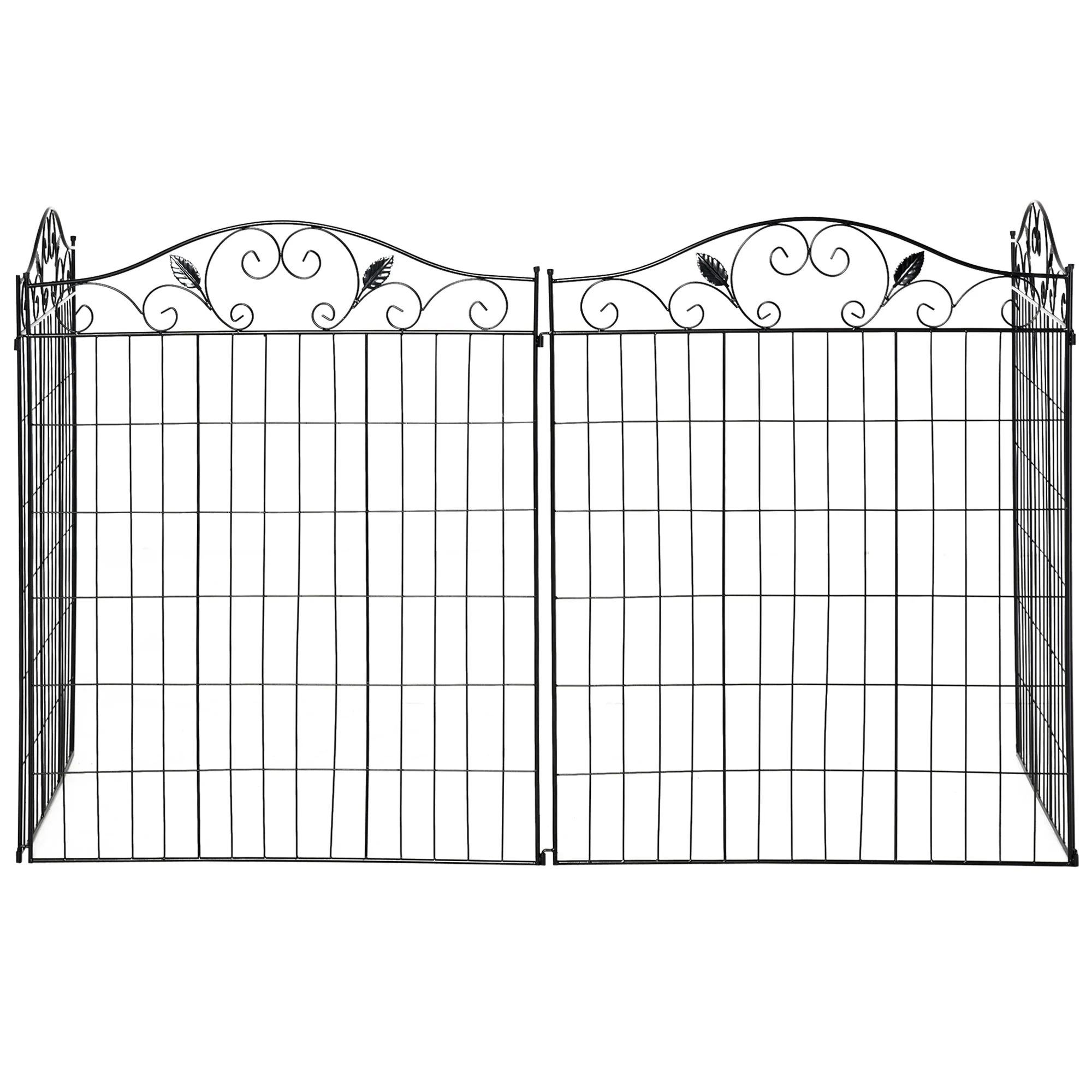 Garden Decorative Fence 4 Panels 44in x 12ft Steel Border Edging for Landscaping - Image 9