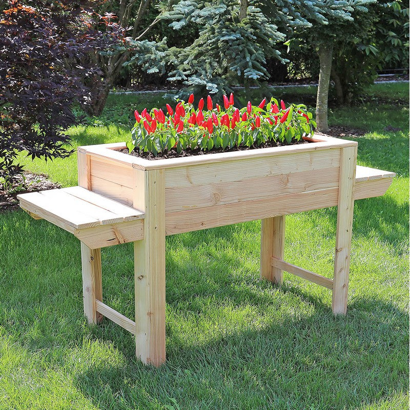Garden Planter Larch Rectangular Dim by Shire - 80cm - Image 3