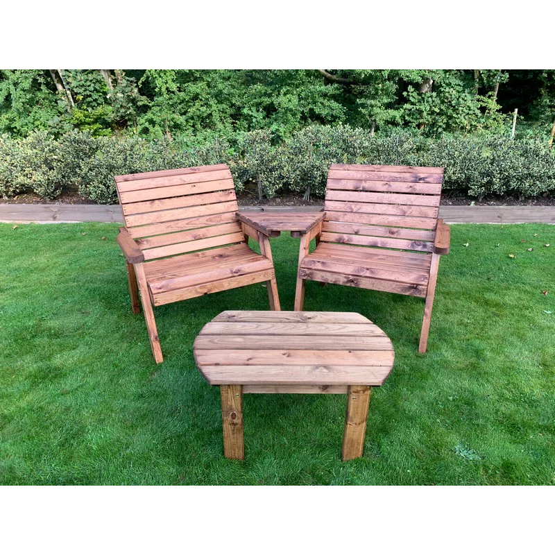 Grand Garden Tete a Tete by Charles Taylor - 2 Seats Burgundy Cushions - Image 2