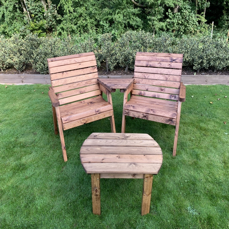 Grand Garden Tete a Tete by Charles Taylor - 2 Seats Burgundy Cushions - Image 3