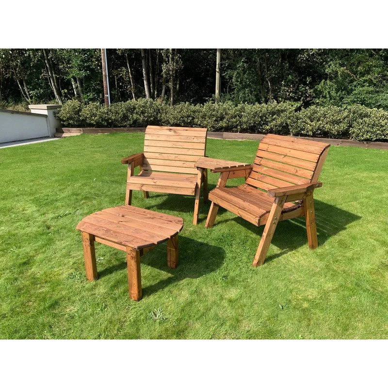 Grand Garden Tete a Tete by Charles Taylor - 2 Seats Burgundy Cushions - Image 4