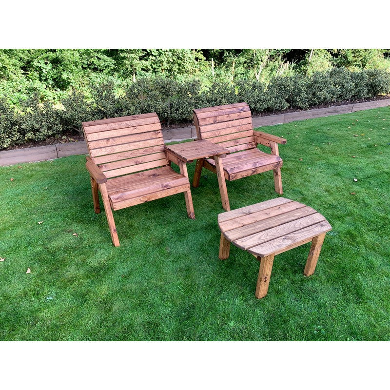 Grand Garden Tete a Tete by Charles Taylor - 2 Seats Burgundy Cushions - Image 2