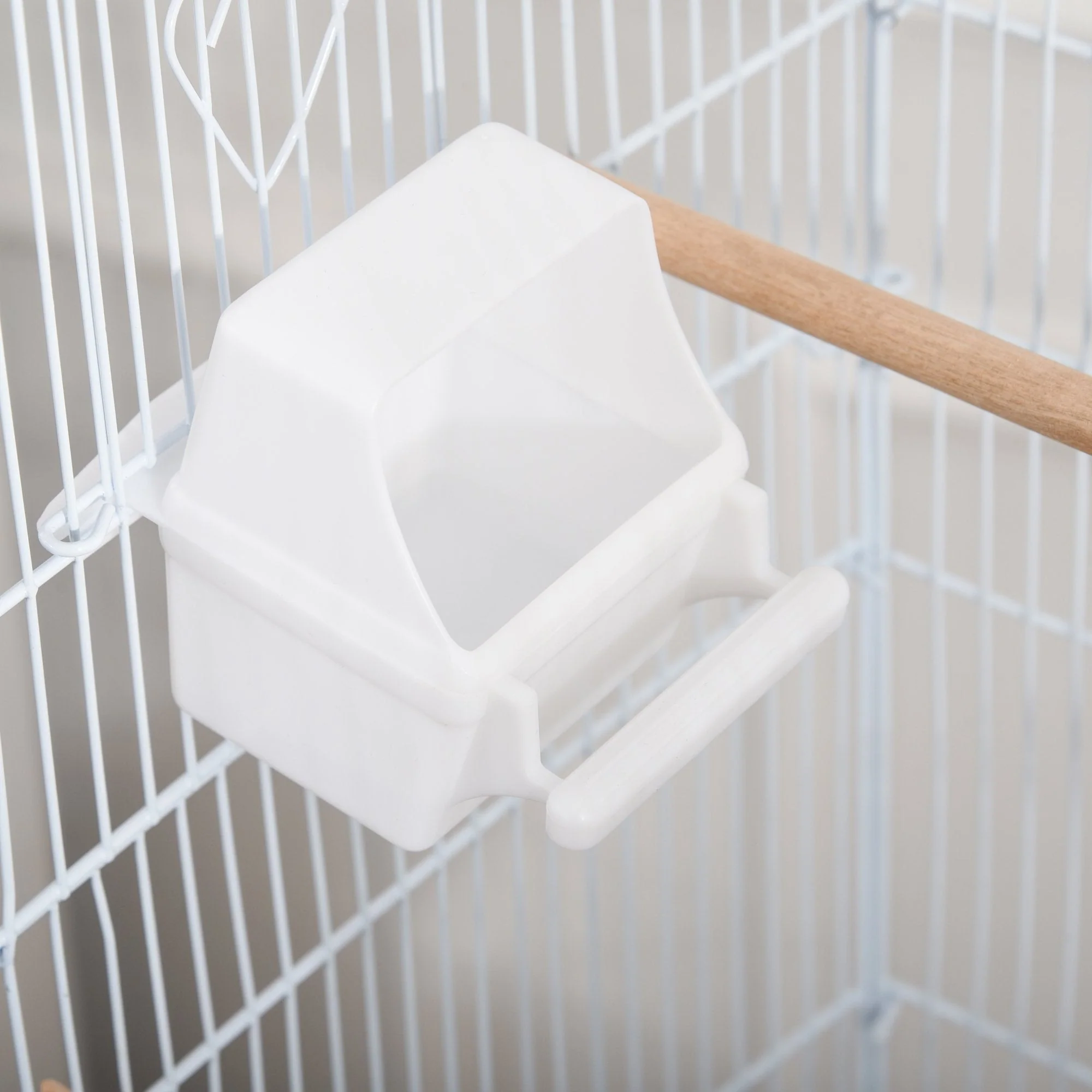 Grille 153cm Bird Cage Wheeled White by Pawhut - Image 8