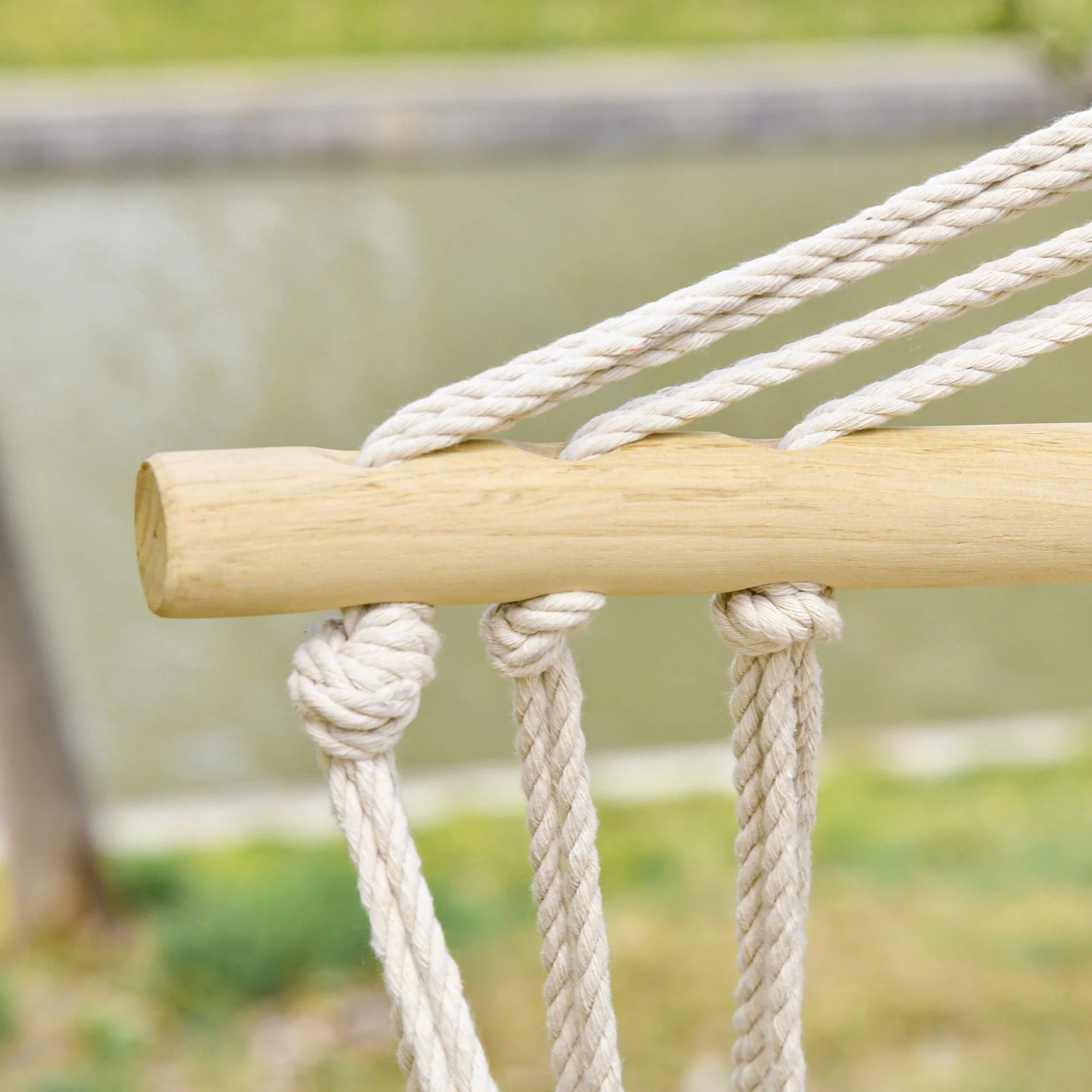 Hanging Hammock Chair Swing Chair Thick Rope Frame Safe Wide Seat Indoor Outdoor Home - Image 9