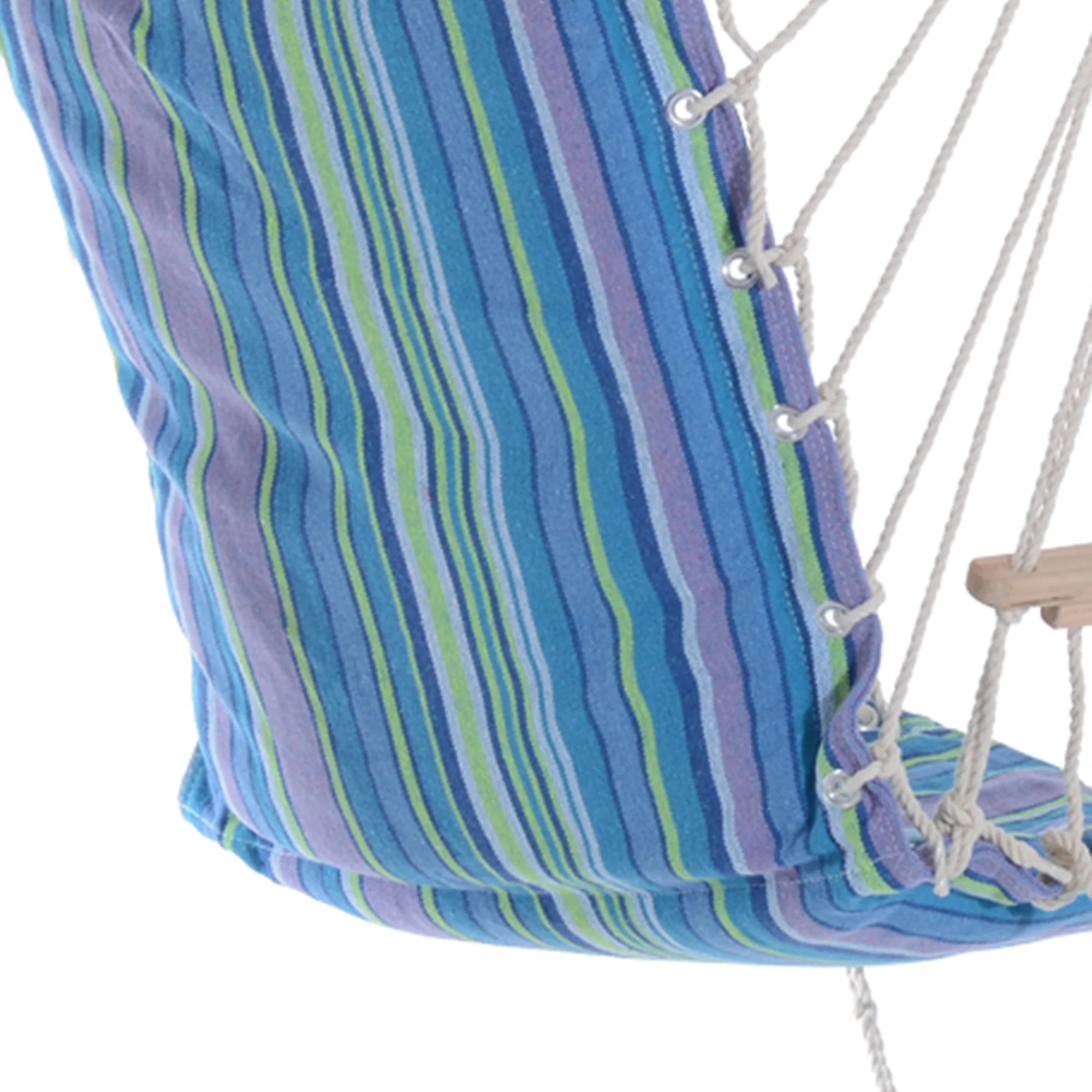 Hanging Rope Chair with Soft Padded Seat & Backrest - Image 9