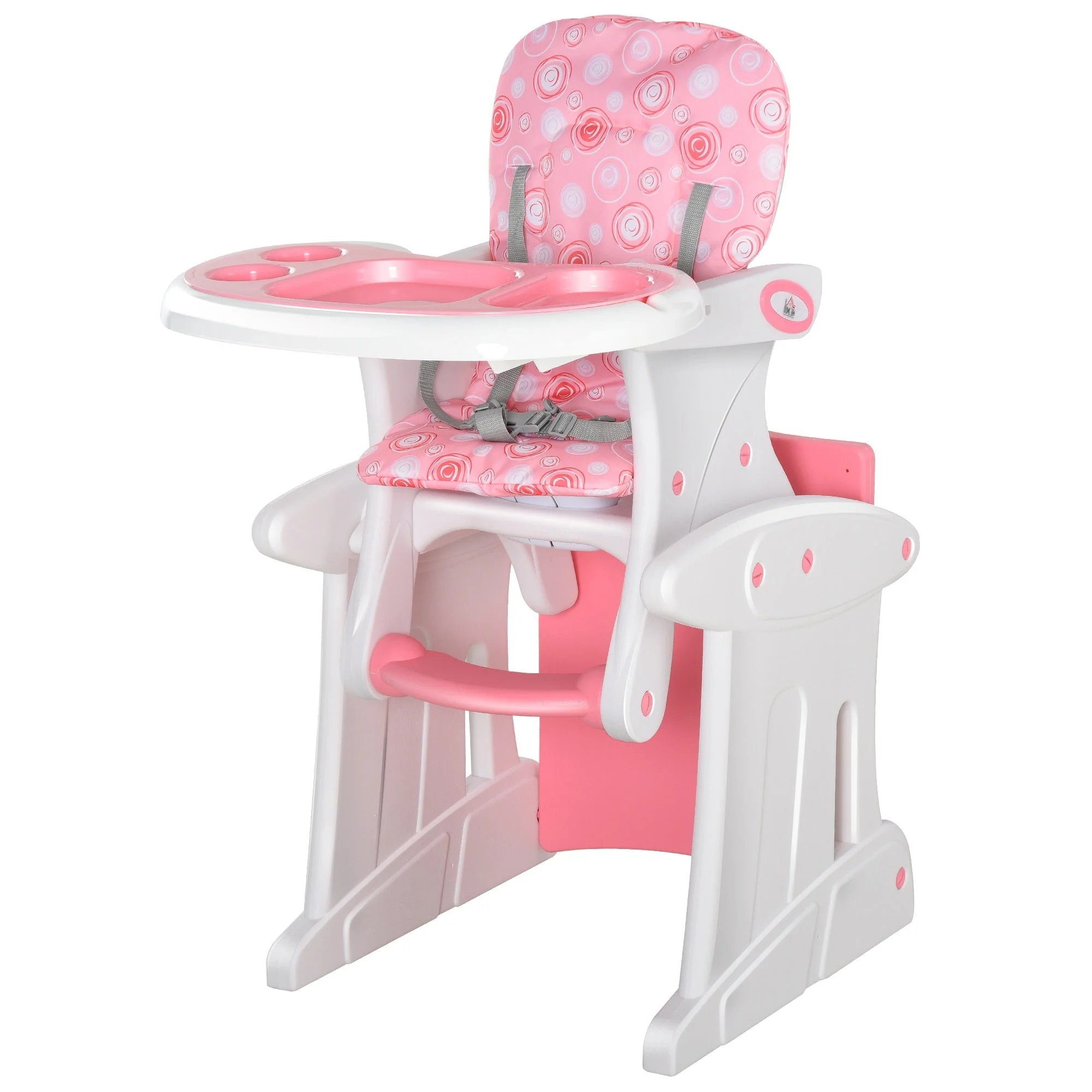 HDPE 3-in-1 Baby Booster High Chair Pink - Image 2
