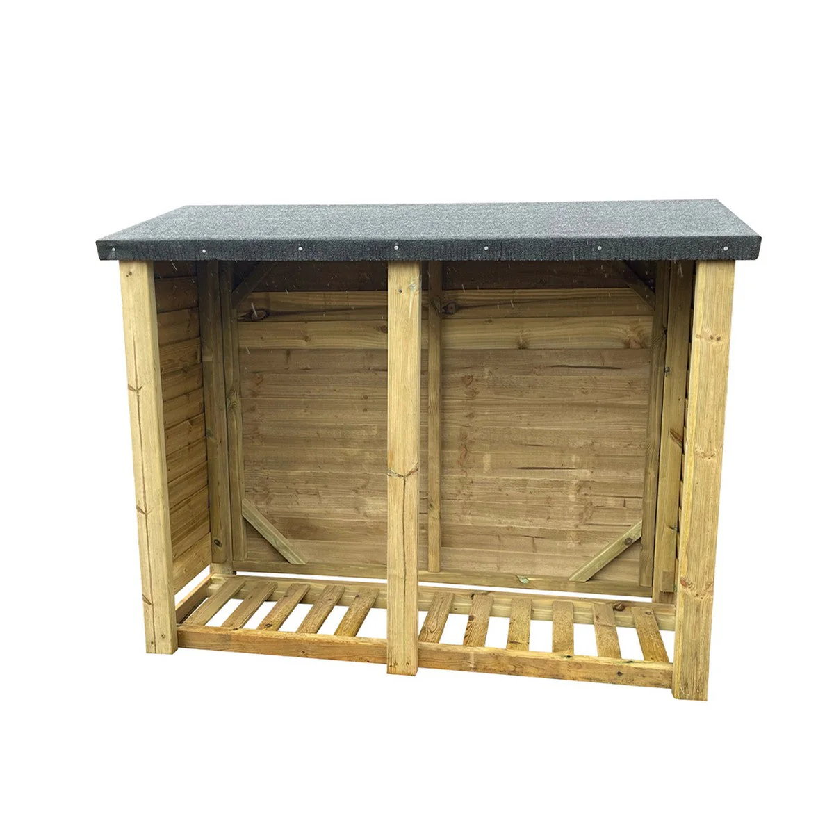 Heavy Duty Garden Log Store 120cm wide x 67cm deep by Churnet Valley - FLS64 - Image 2
