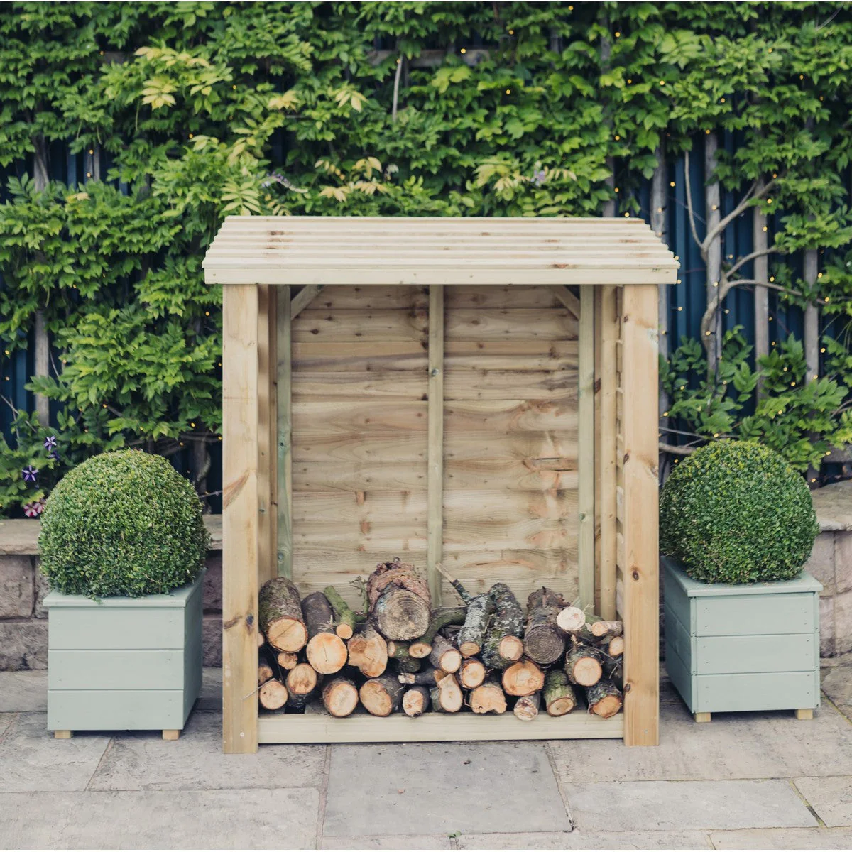 Heavy Duty Garden Log Store 120cm wide x 60cm deep by Churnet Valley - LSOP5X4 - Image 8