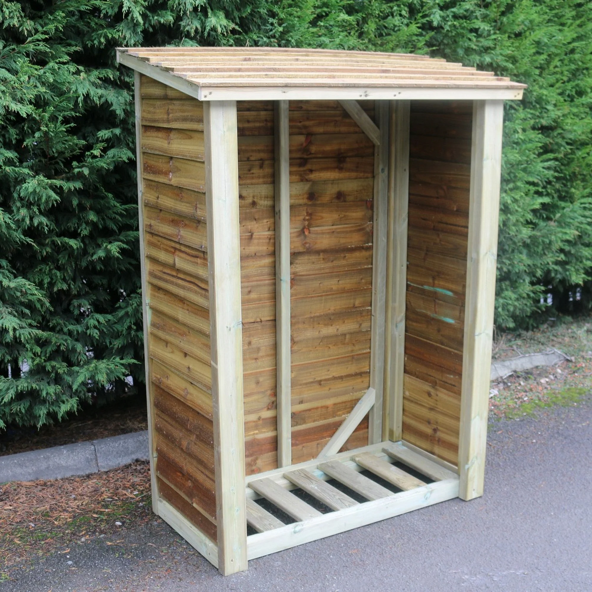 Heavy Duty Garden Log 120cm wide 60cm deep Store by Churnet Valley - LSOP6X4 - Image 3