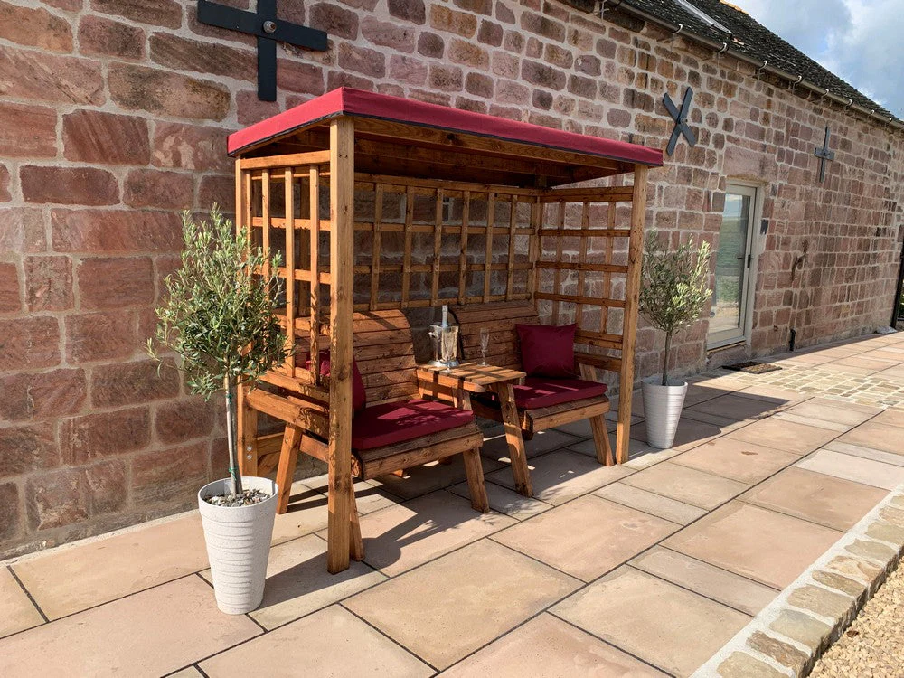 Henley Garden Tete a Tete by Charles Taylor Burgundy Natural burgundy - Image 4