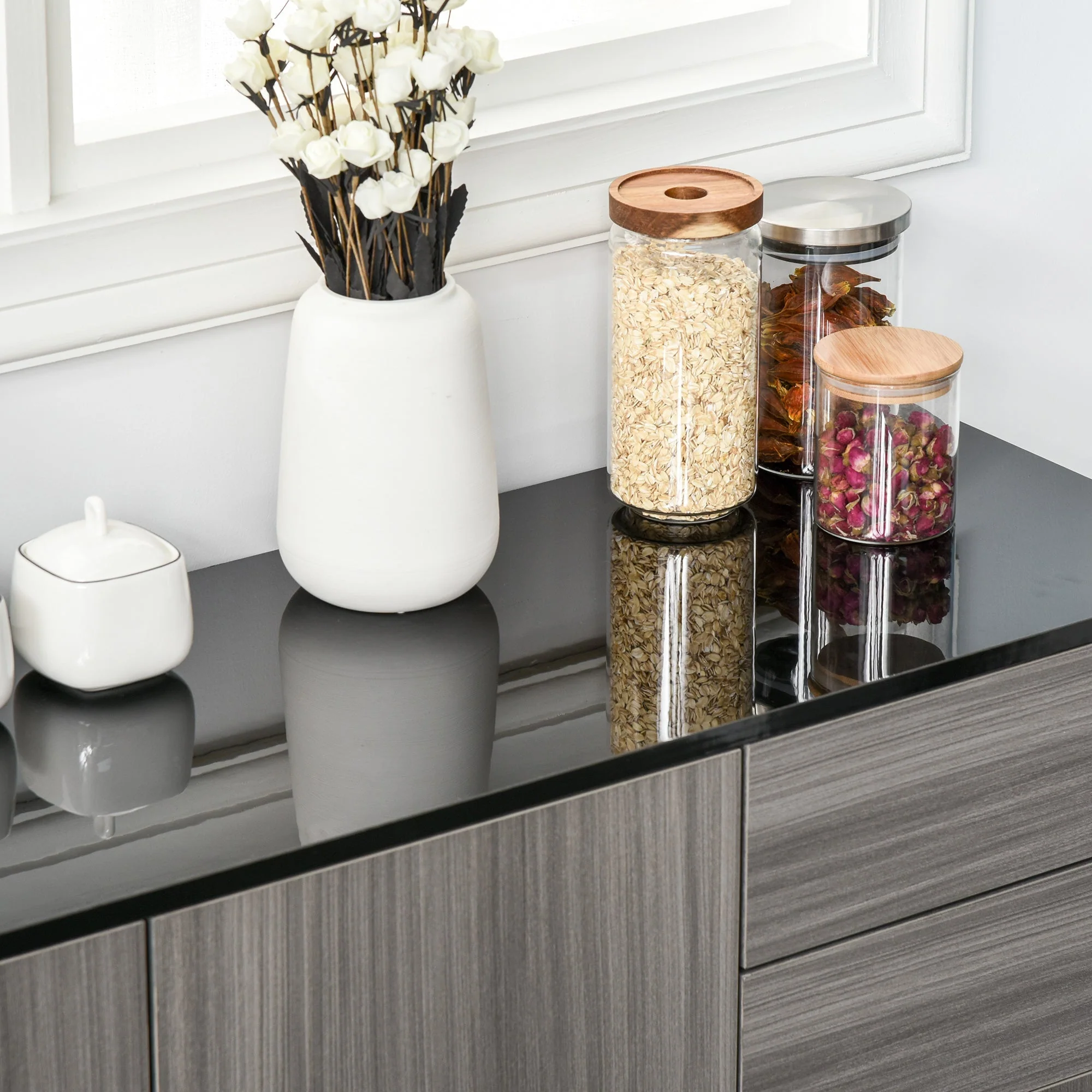 High Gloss Frame Sideboard - Image 9