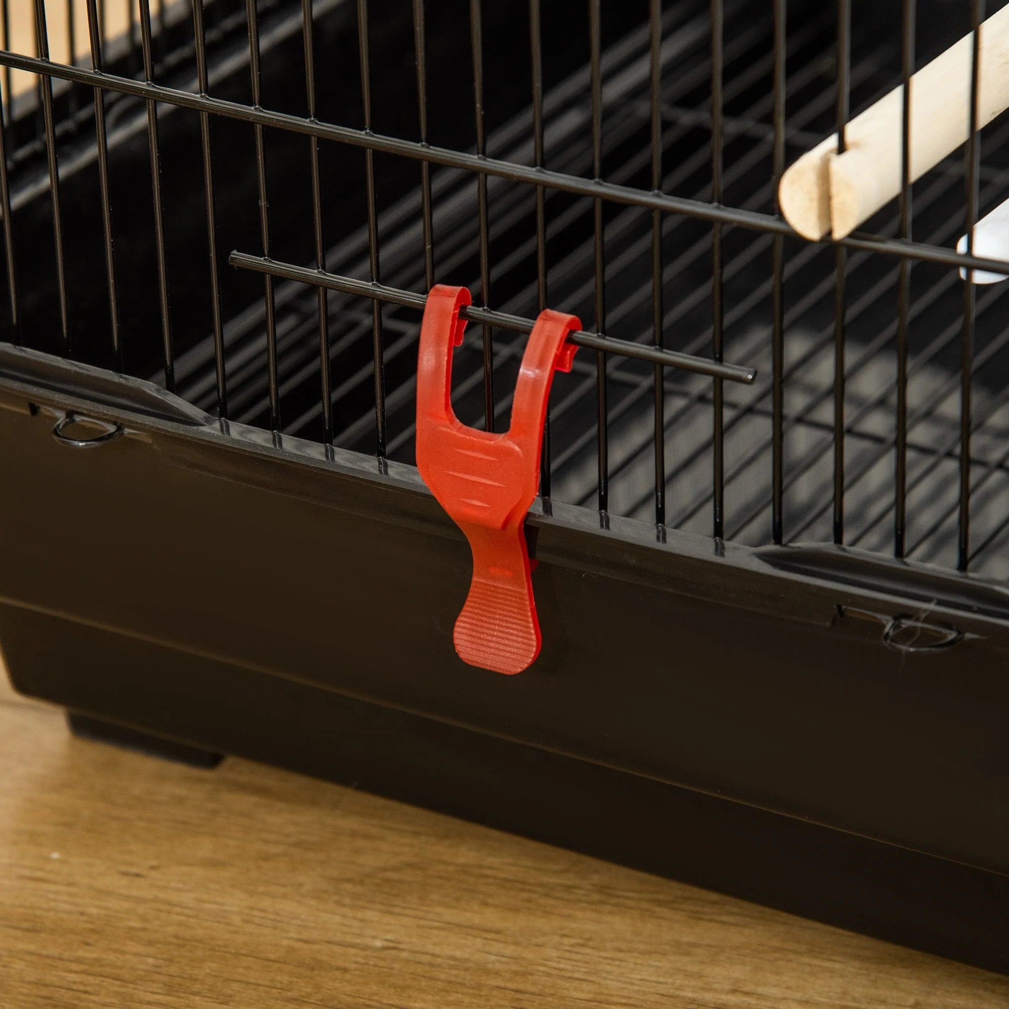 Highrise 100cm Bird Cage Hanging Black by Pawhut - Image 9