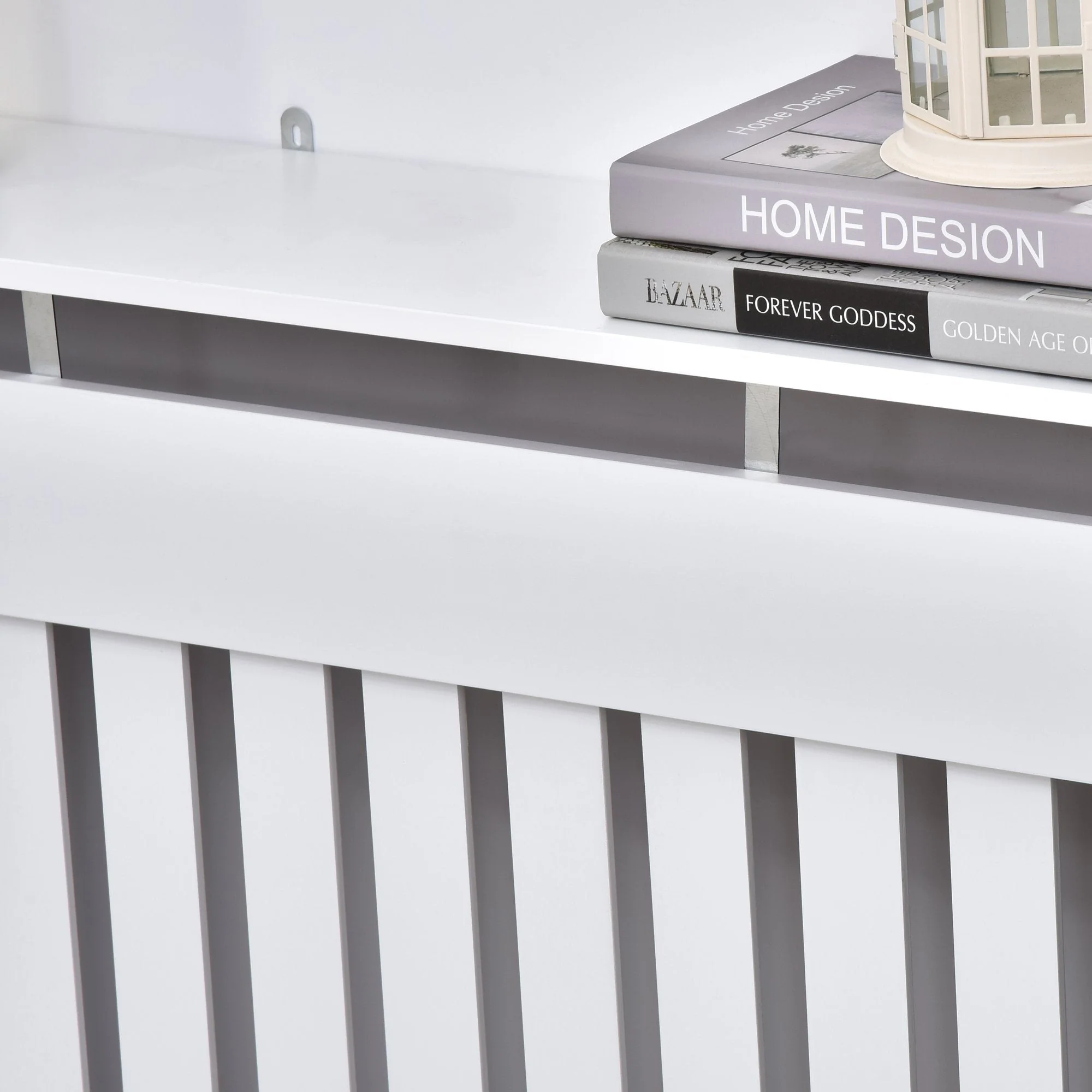 Homcom 112L x 19W x 81H cm Medium-density fibreboard Radiator Cover-White - Image 7