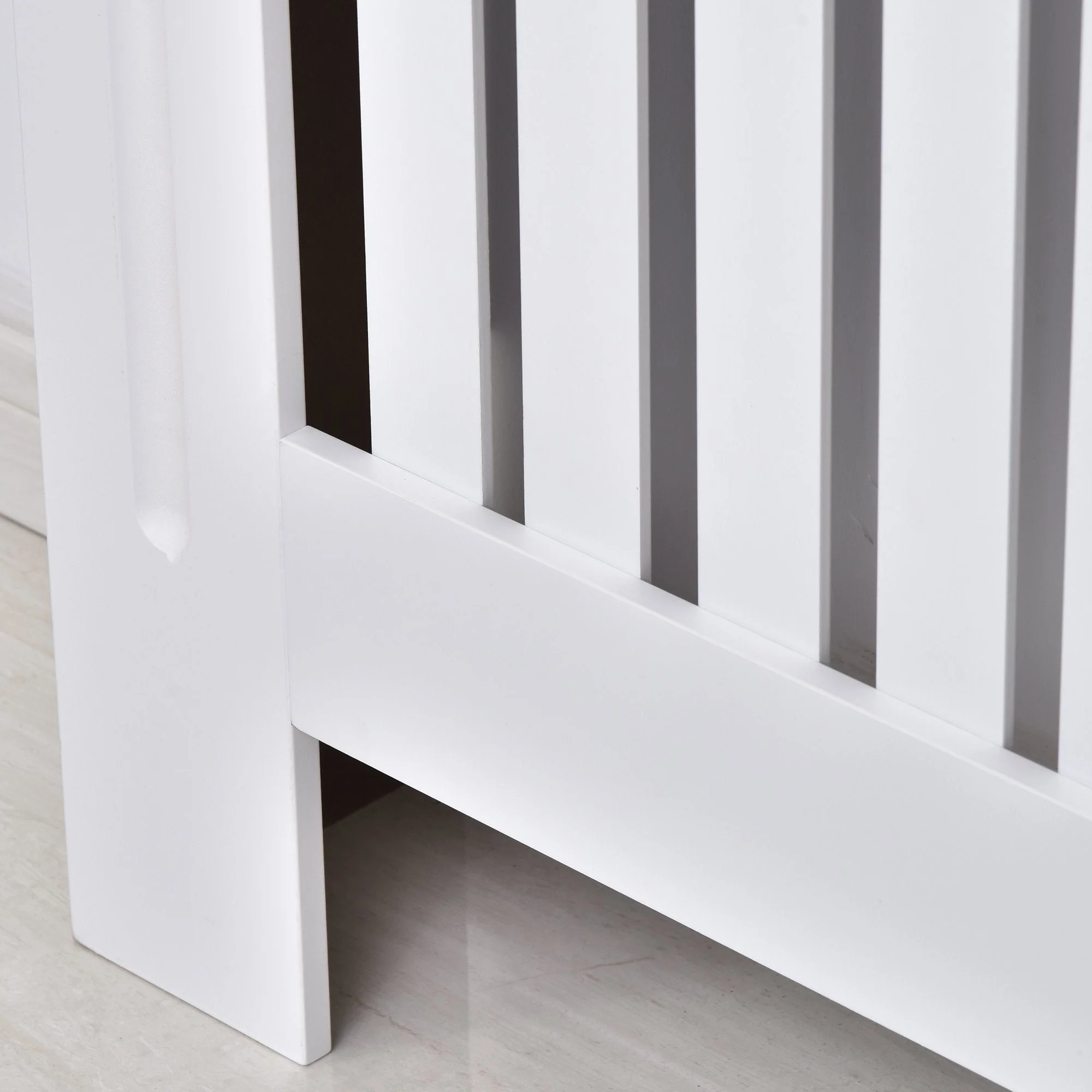 Homcom 112L x 19W x 81H cm Medium-density fibreboard Radiator Cover-White - Image 8