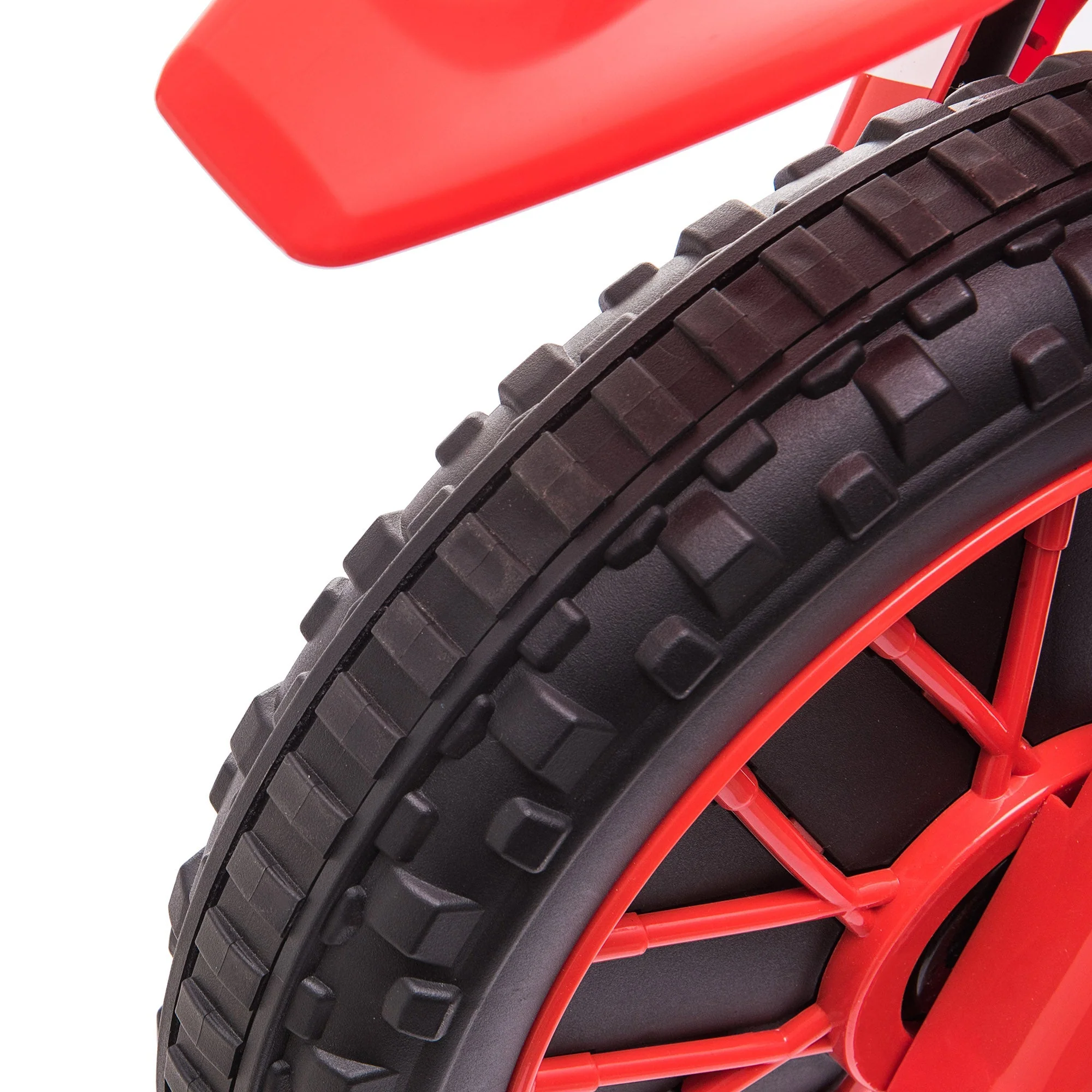 Homcom 12V Kids Electric Motorcycle Ride-On With Training Wheels For Ages 3-6 Years - Red - Image 7