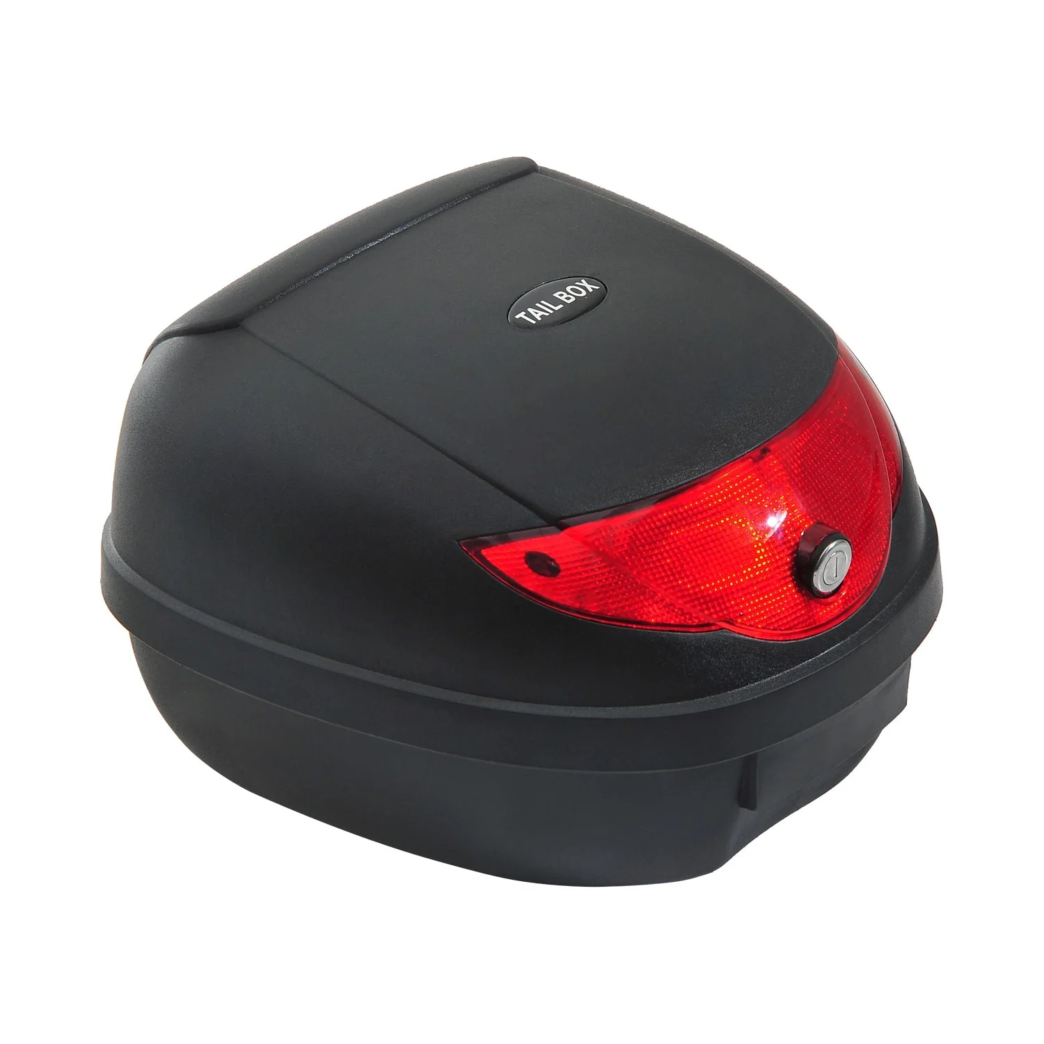 Homcom 24 L Motorcycle Luggage Case Withreflectors-Black/Red - Image 3