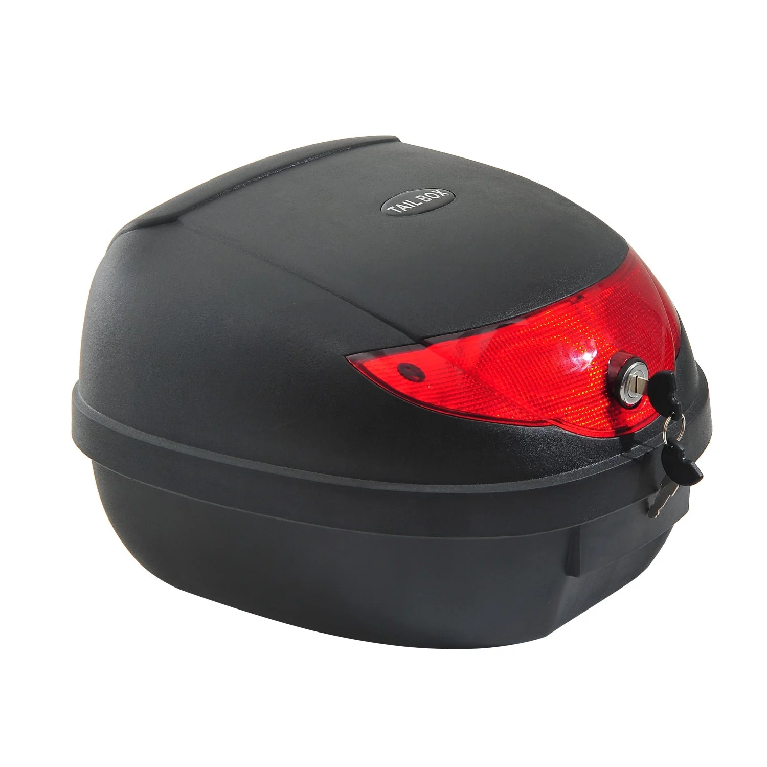 Homcom 24 L Motorcycle Luggage Case Withreflectors-Black/Red - Image 9