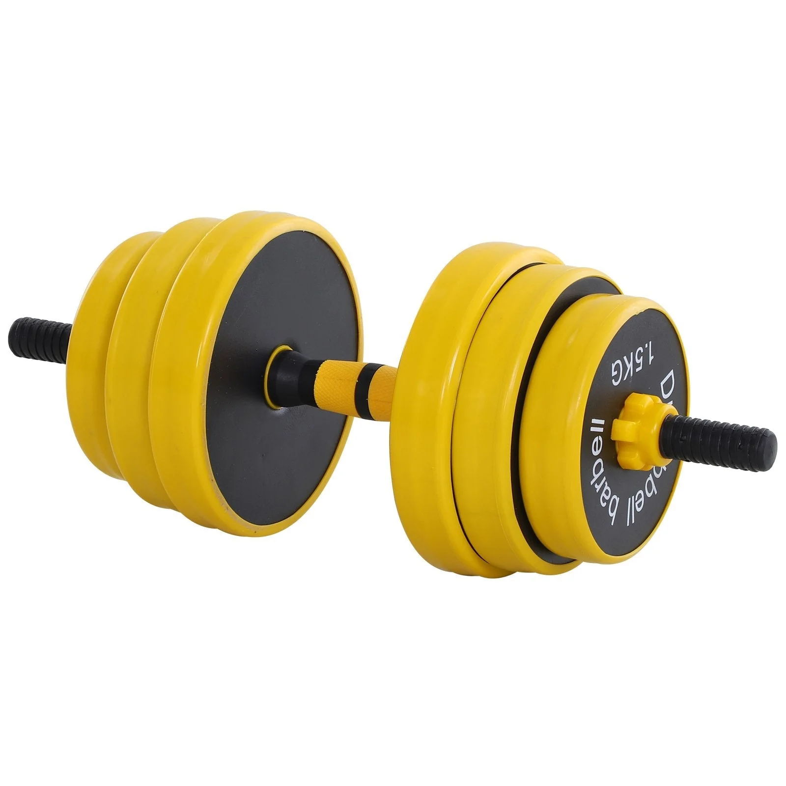 Homcom 25KG Dumbbell & Barbell Adjustable Set Plate Bar Clamp Rod Home Gym Sports Area Exercise Ergonomic - Image 7