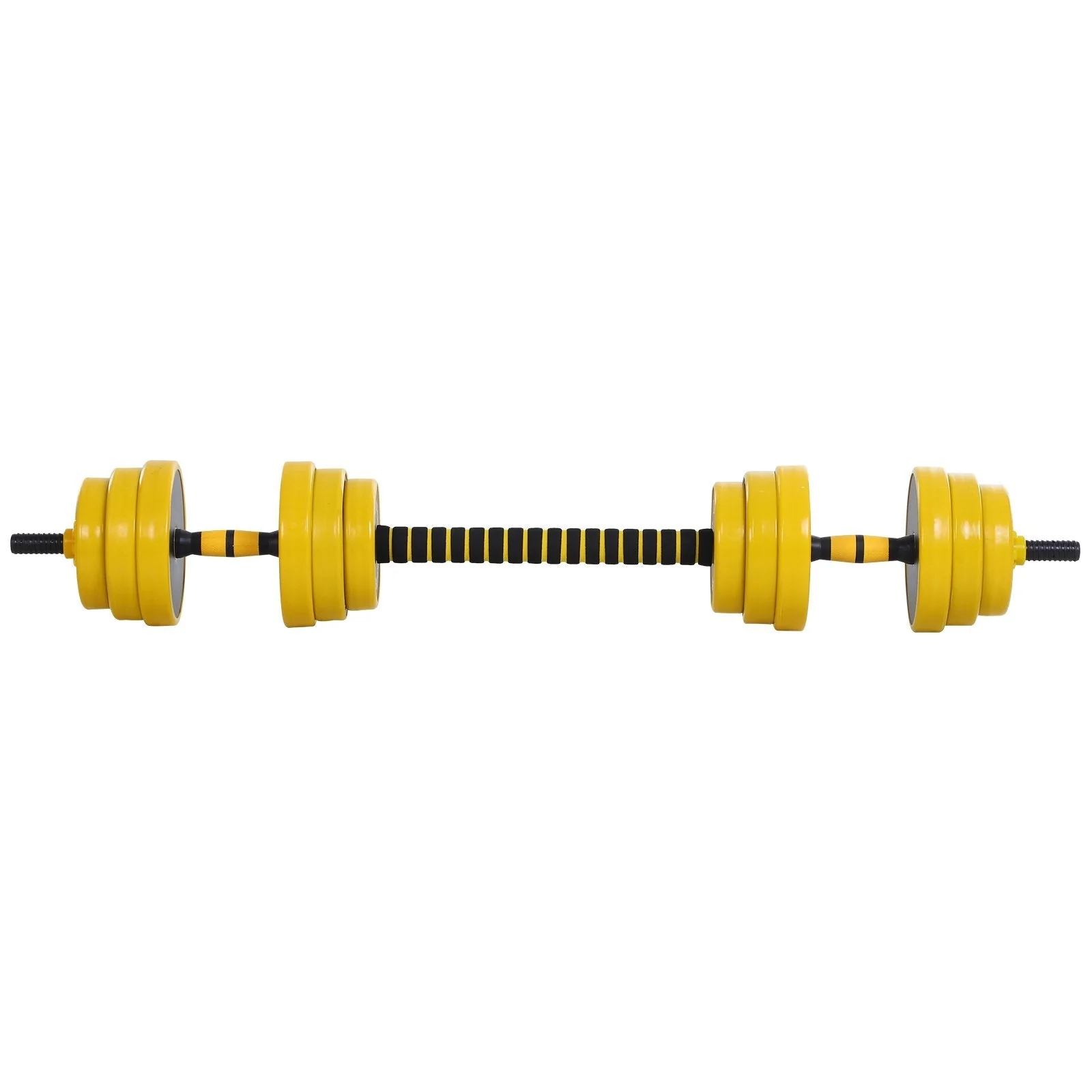 Homcom 25KG Dumbbell & Barbell Adjustable Set Plate Bar Clamp Rod Home Gym Sports Area Exercise Ergonomic - Image 9