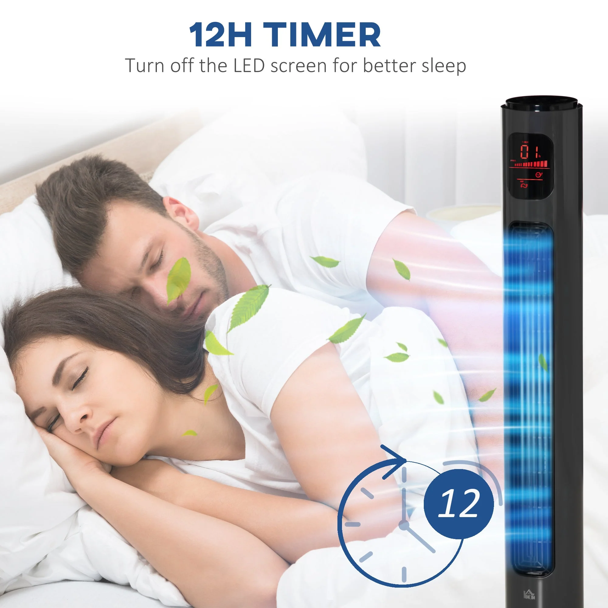 Homcom 38'' Freestanding Tower Fan - Image 7