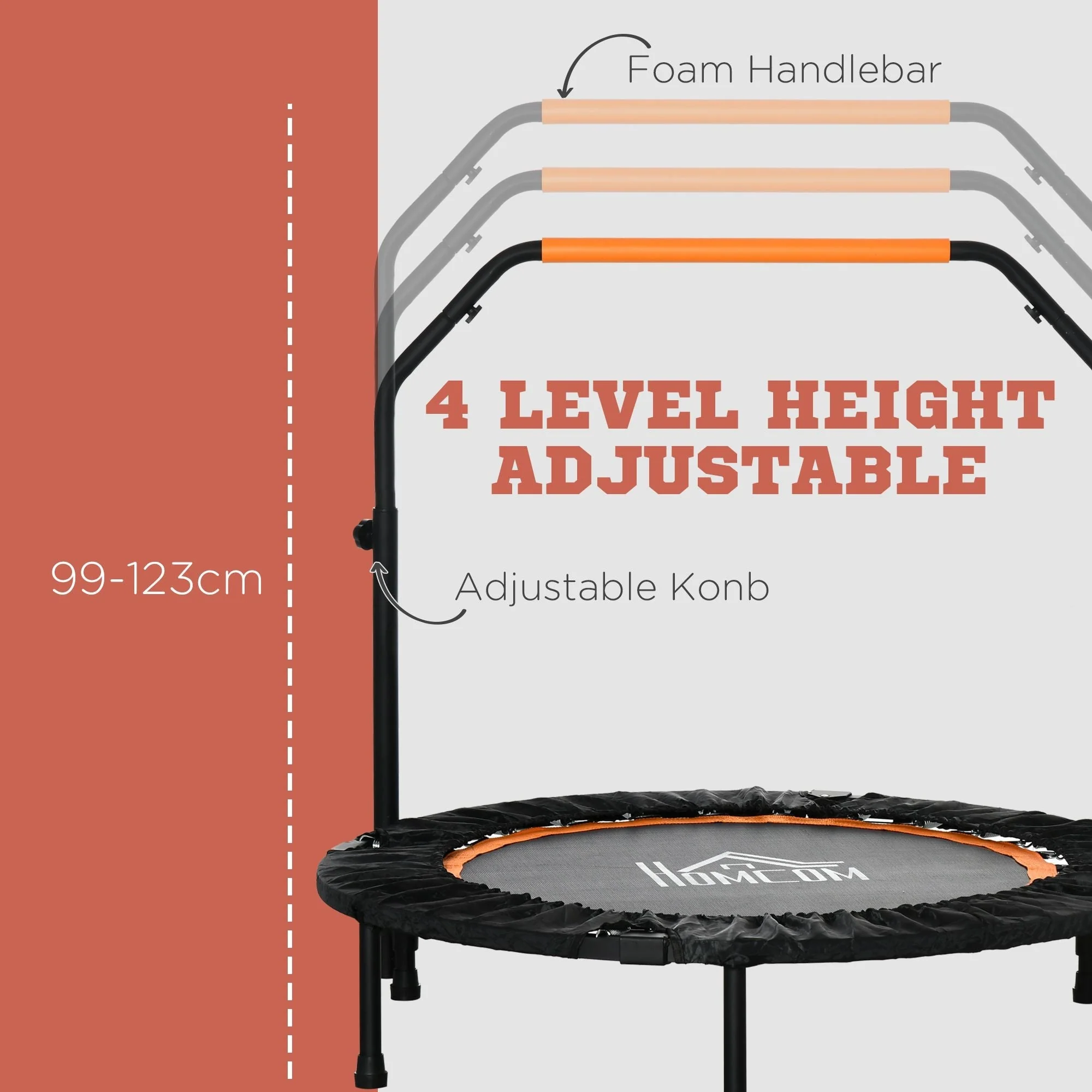 Homcom 40'' Foldable Mini Trampoline - Image 4