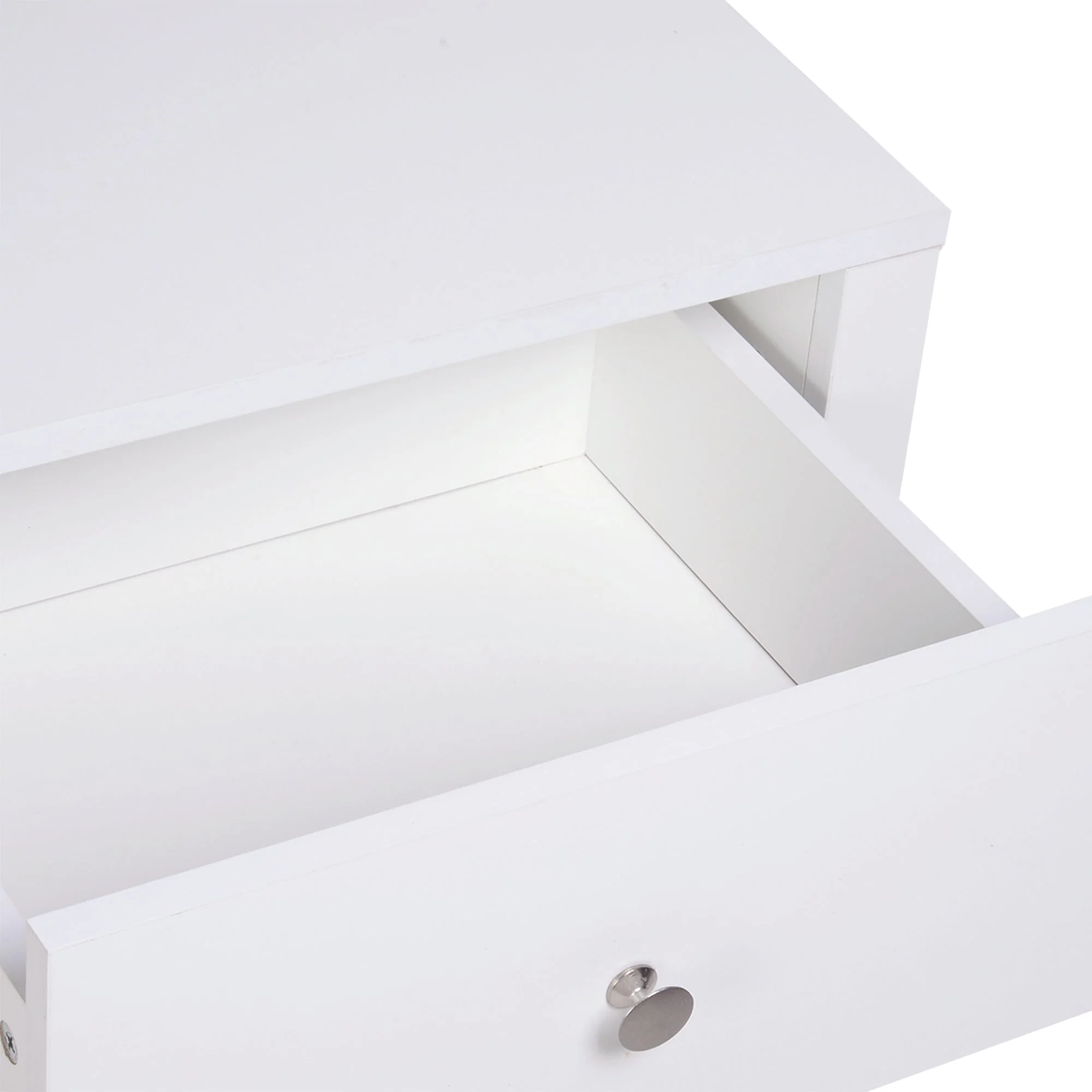Homcom 53Wx42.5Dx59H cm Bedside Table-White - Image 7