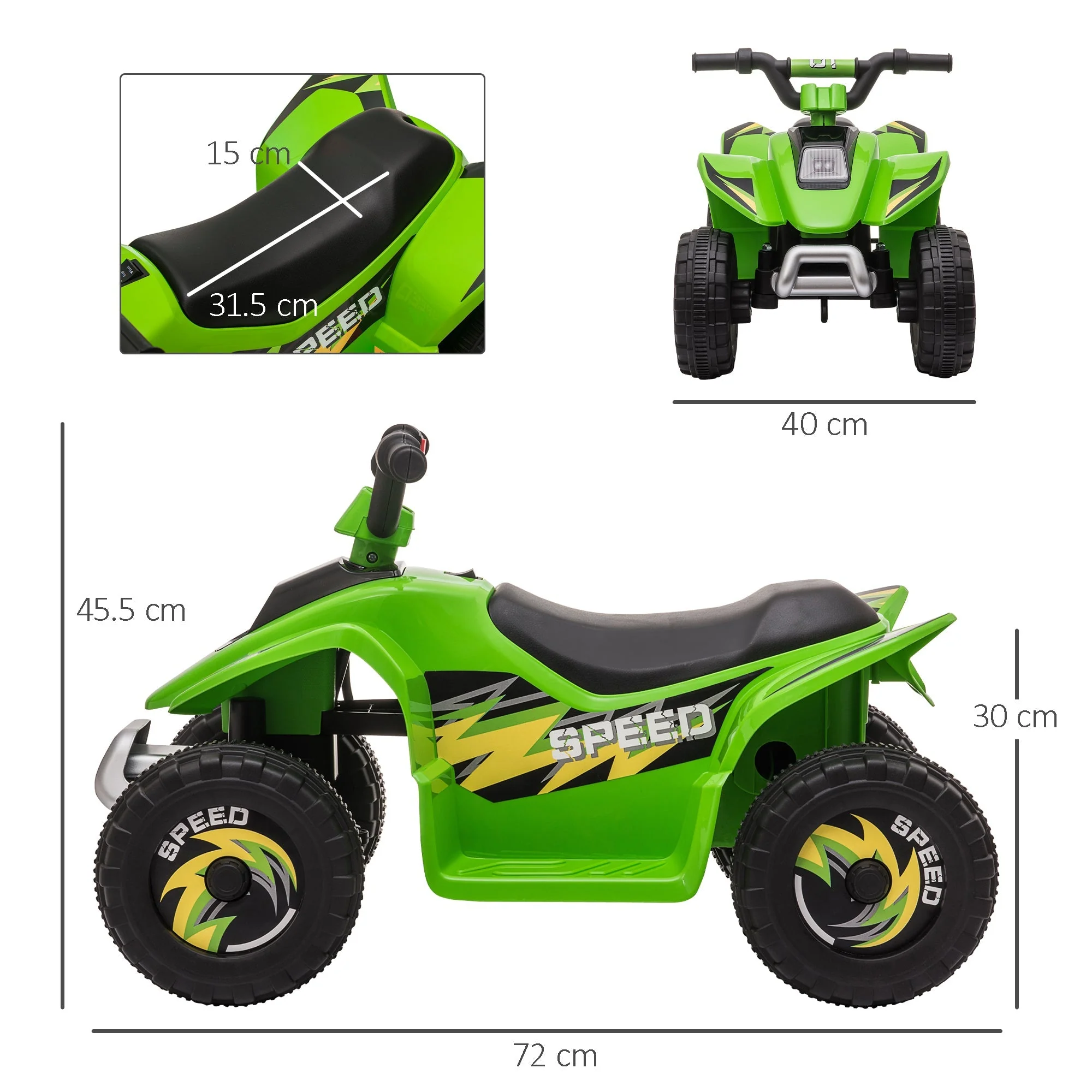 Homcom 6V Kids Electric Ride on Car Forward Reverse Functions for Toddlers aged 18-36 months - Image 2