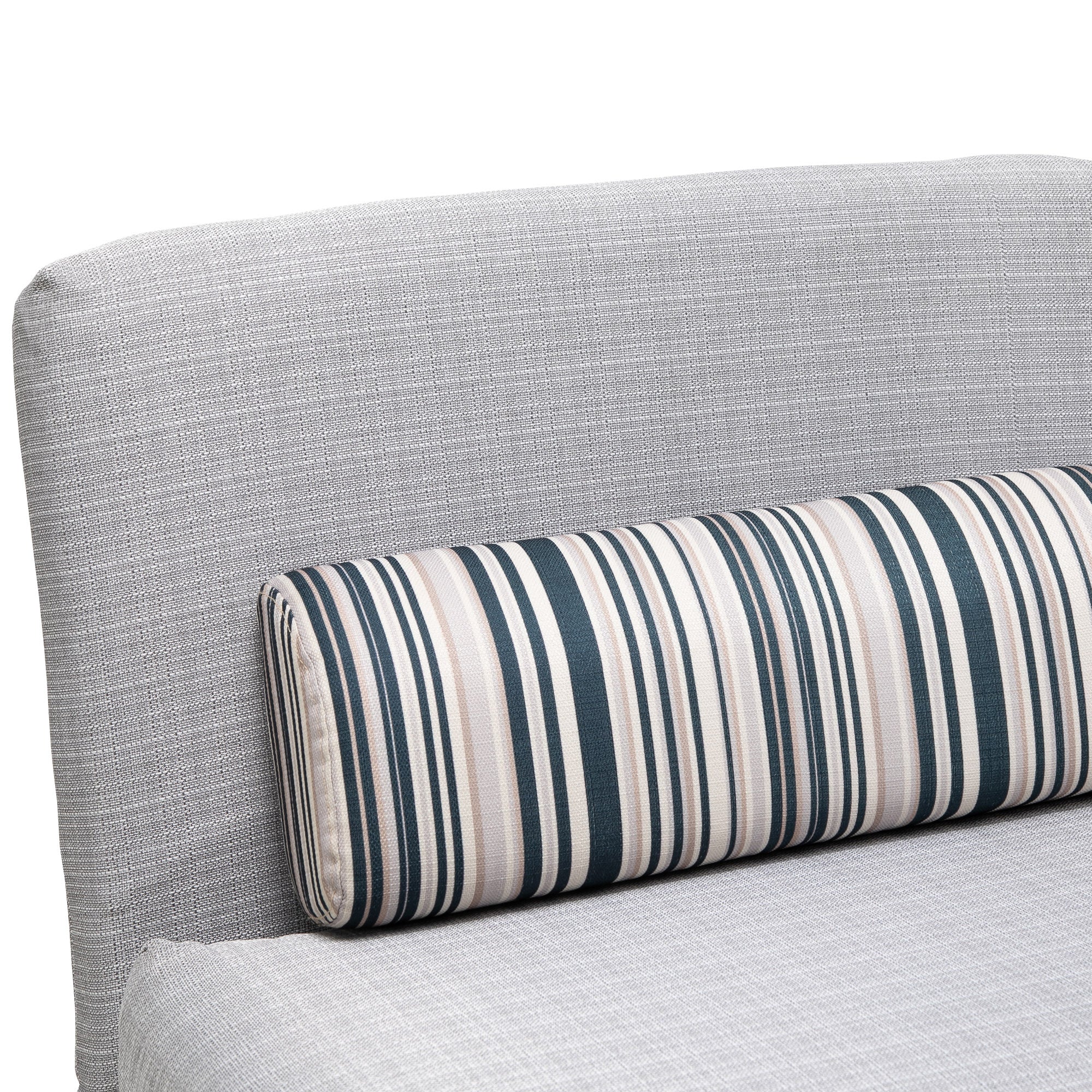 Homcom Adjustable Back Futon Sofa Chair - Grey - Image 9