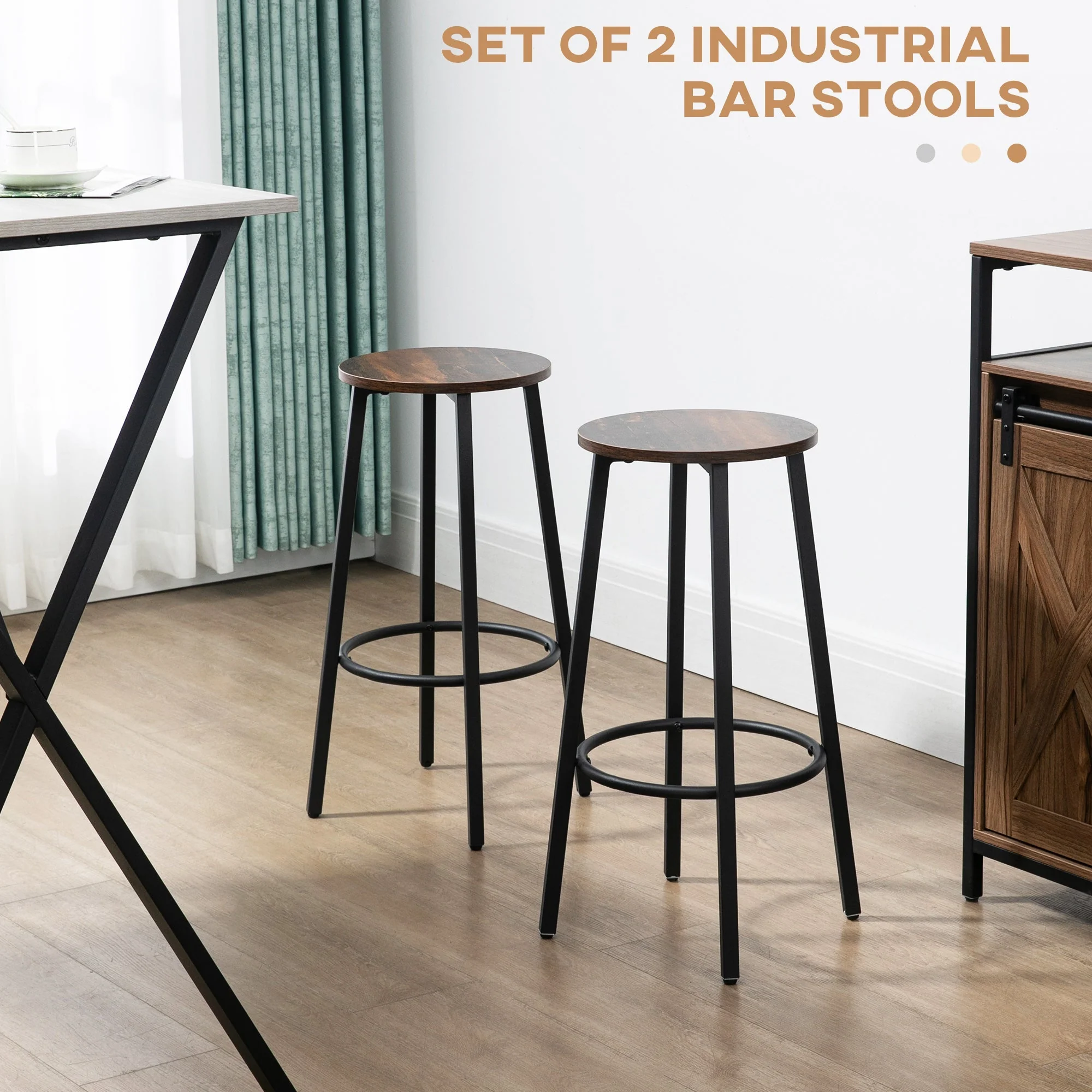 Homcom Bar Stools - Image 4