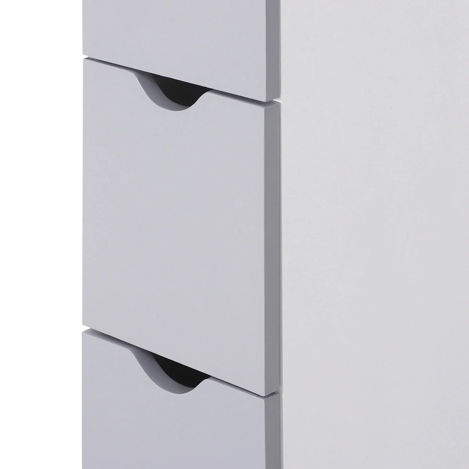 Homcom Bathroom Cabinet Tall Shelf Toilet Tissue Cupboard Withdrawers - Image 8