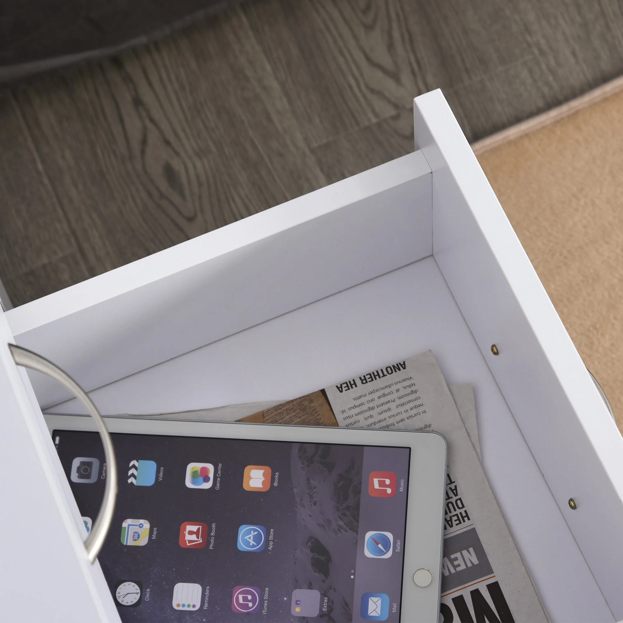 Homcom Bedside Table With 2 Drawers - Image 9