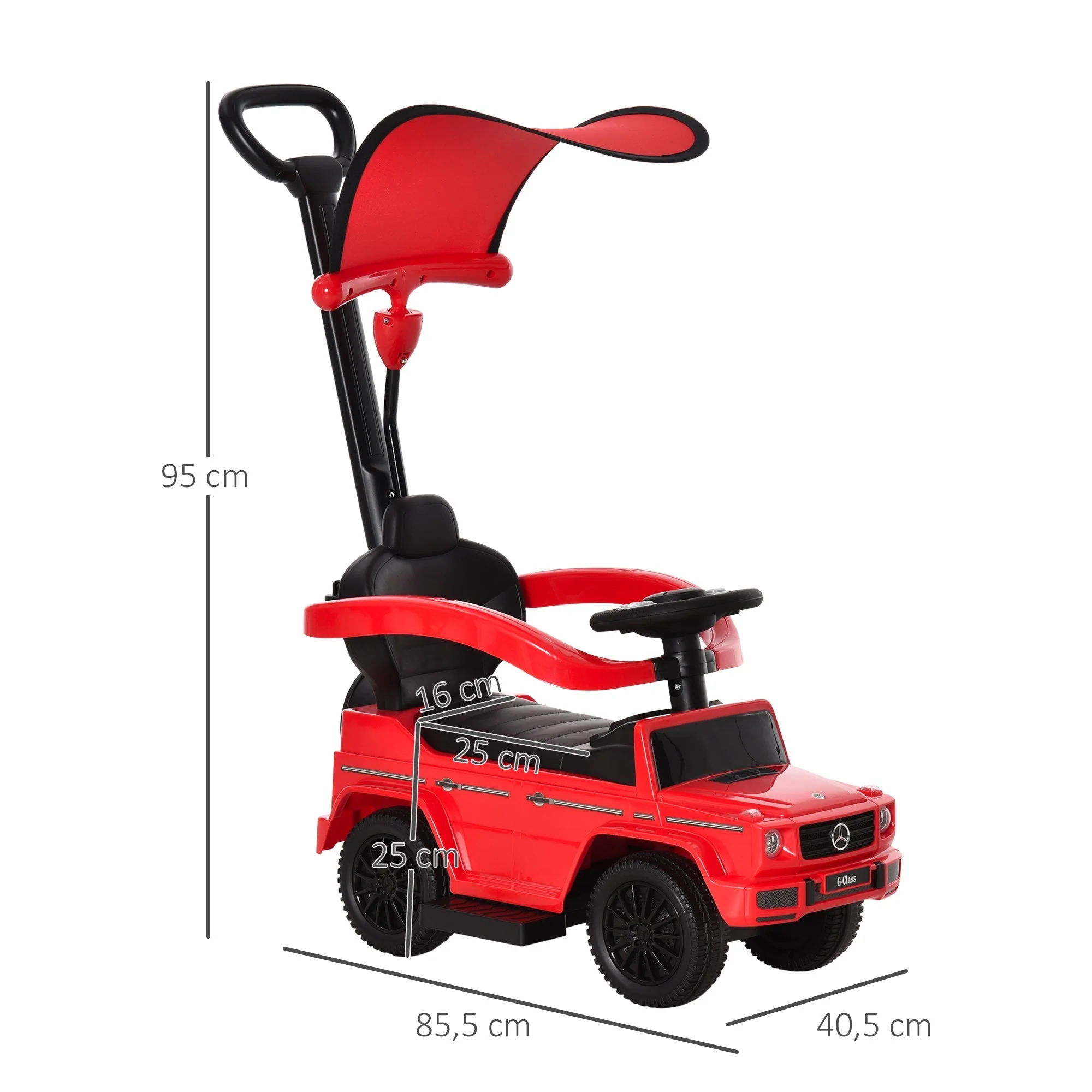 Homcom Benz G350 Ride-On Push Along Car Sliding Walker Floor Slider Stroller Toddler Vehicle - Image 2