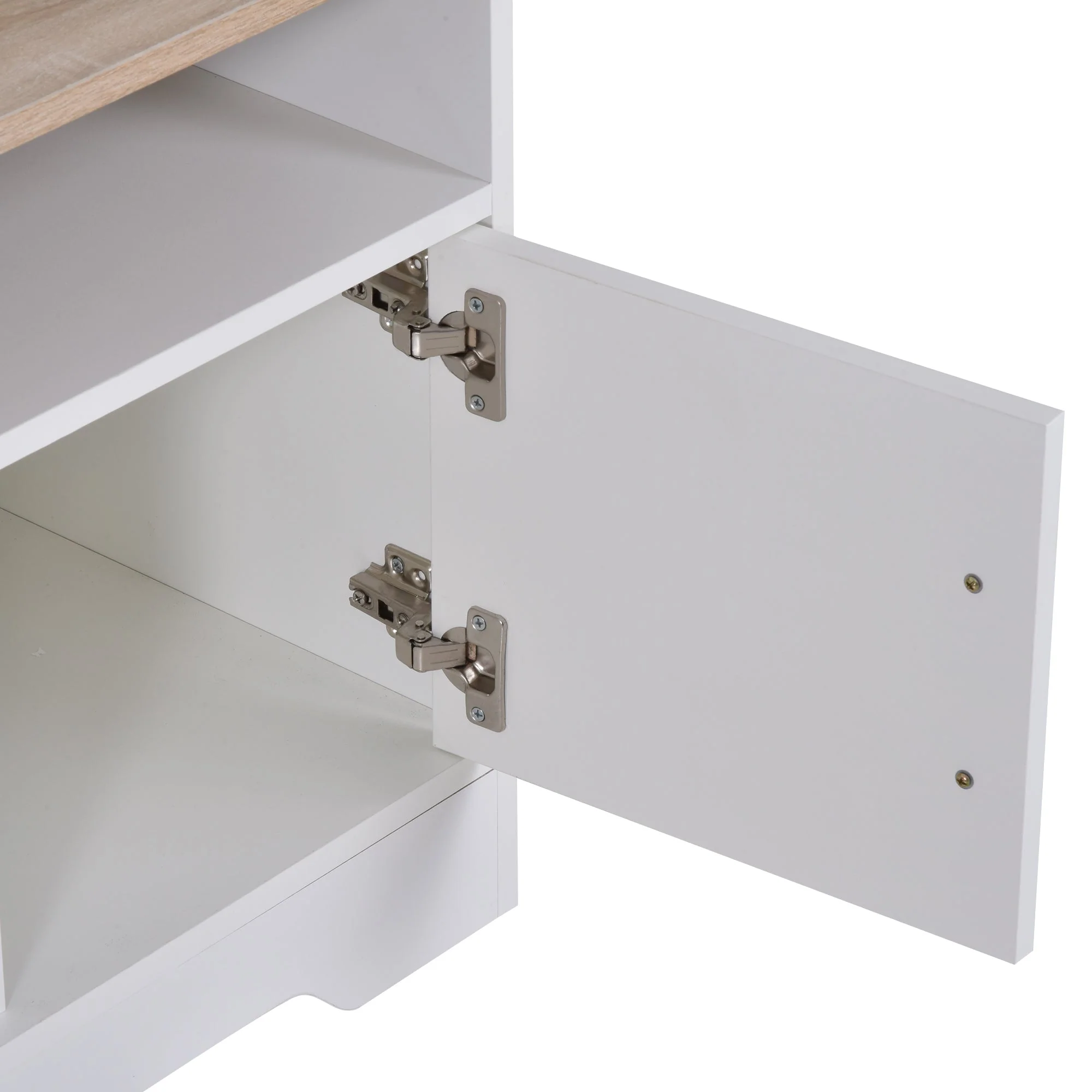 Homcom Boxy Tv Stand With Wood-Effect Table Top - Image 8