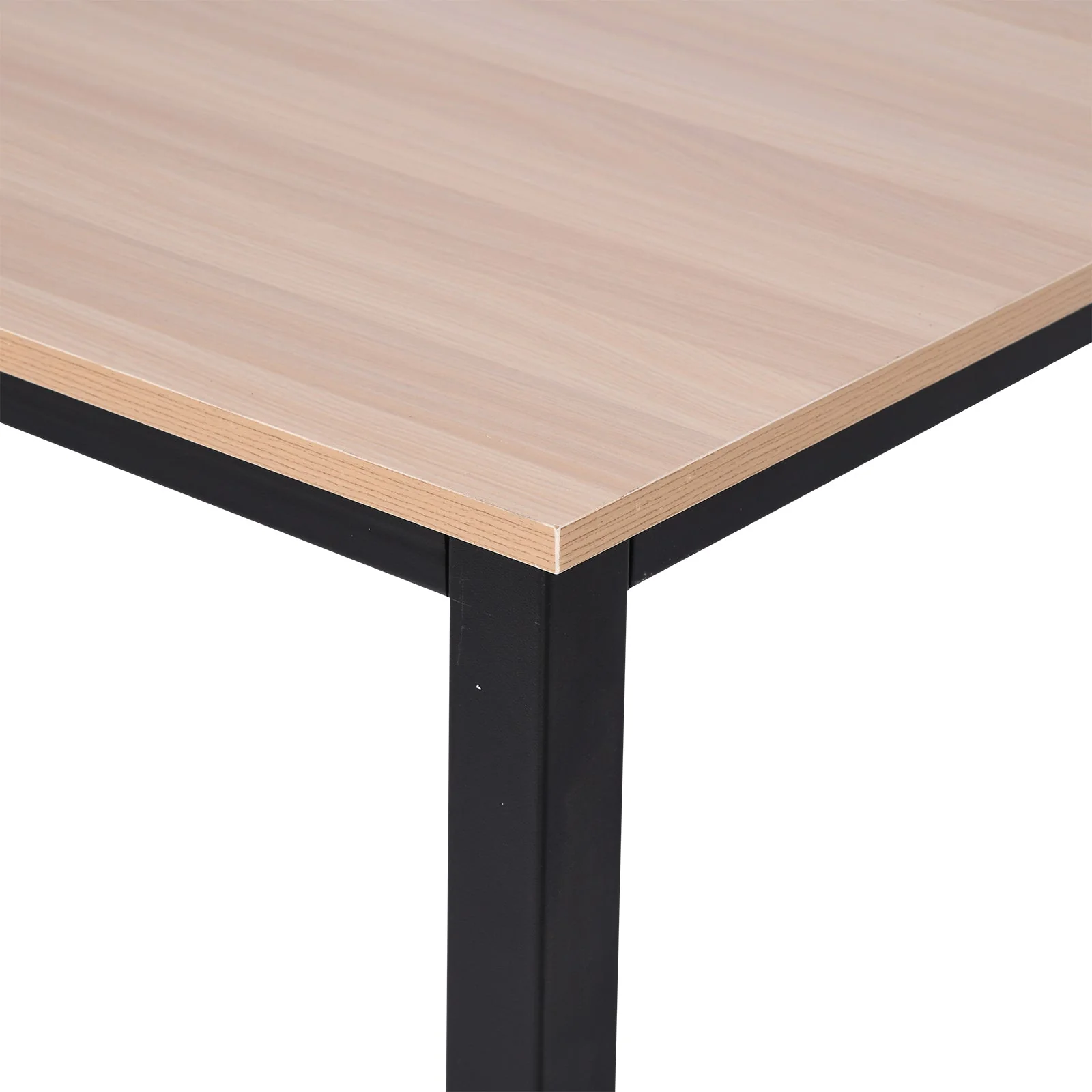 Homcom Computer Desk With Black Metal Frame Medium-Density Fibreboard 120W X 60D X 76H cm-Oak Grain Tone - Image 7