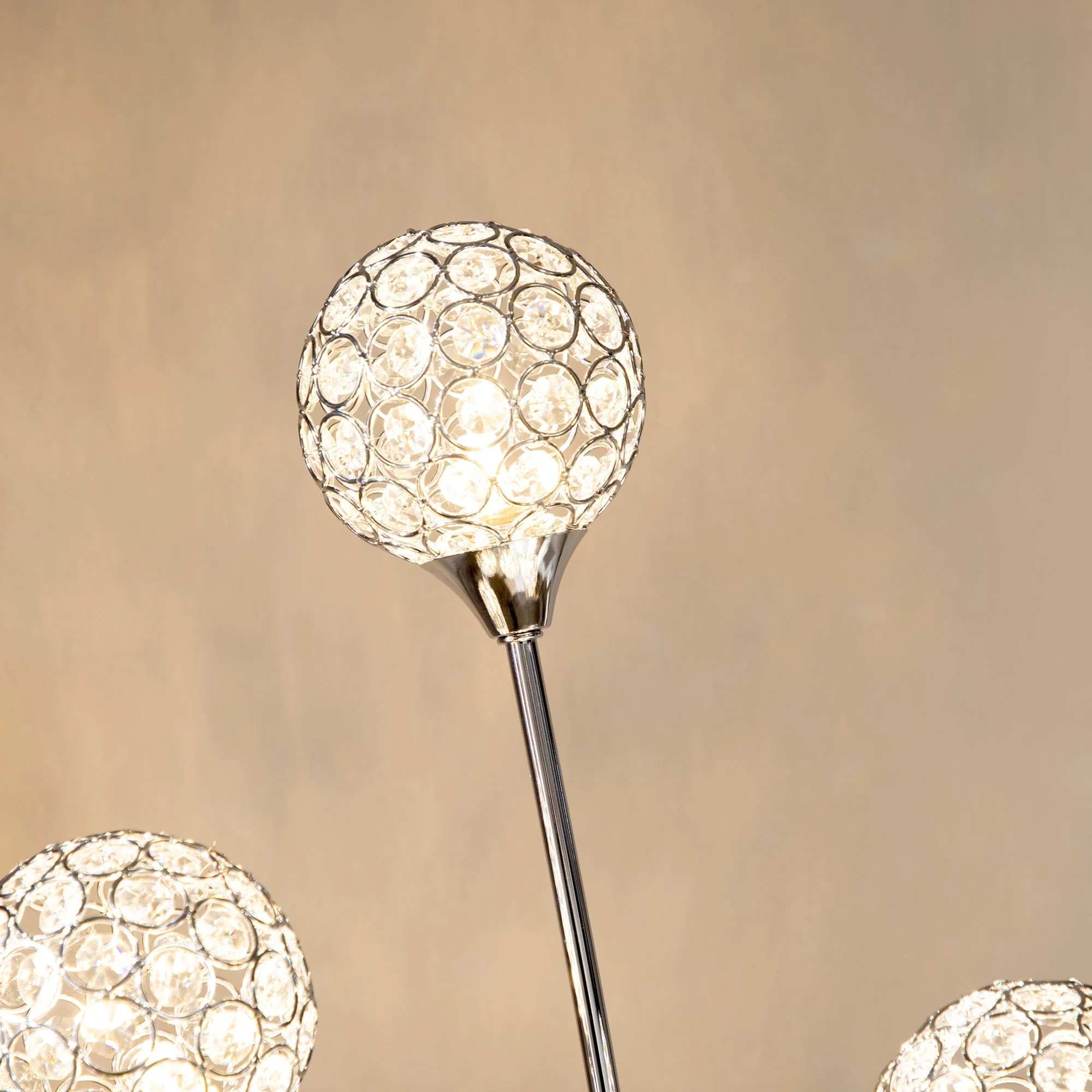 Homcom Crystal Floor Lamps for Living Room Bedroom with 5 Light - Image 6