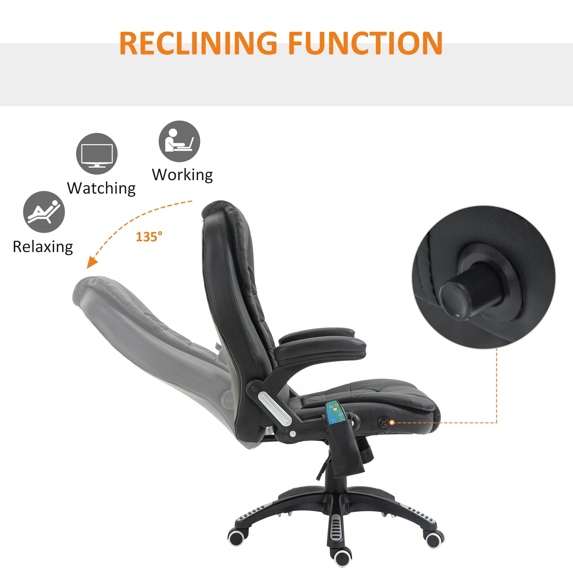 Homcom Executive Office Chair With Massage And Heat - Image 7