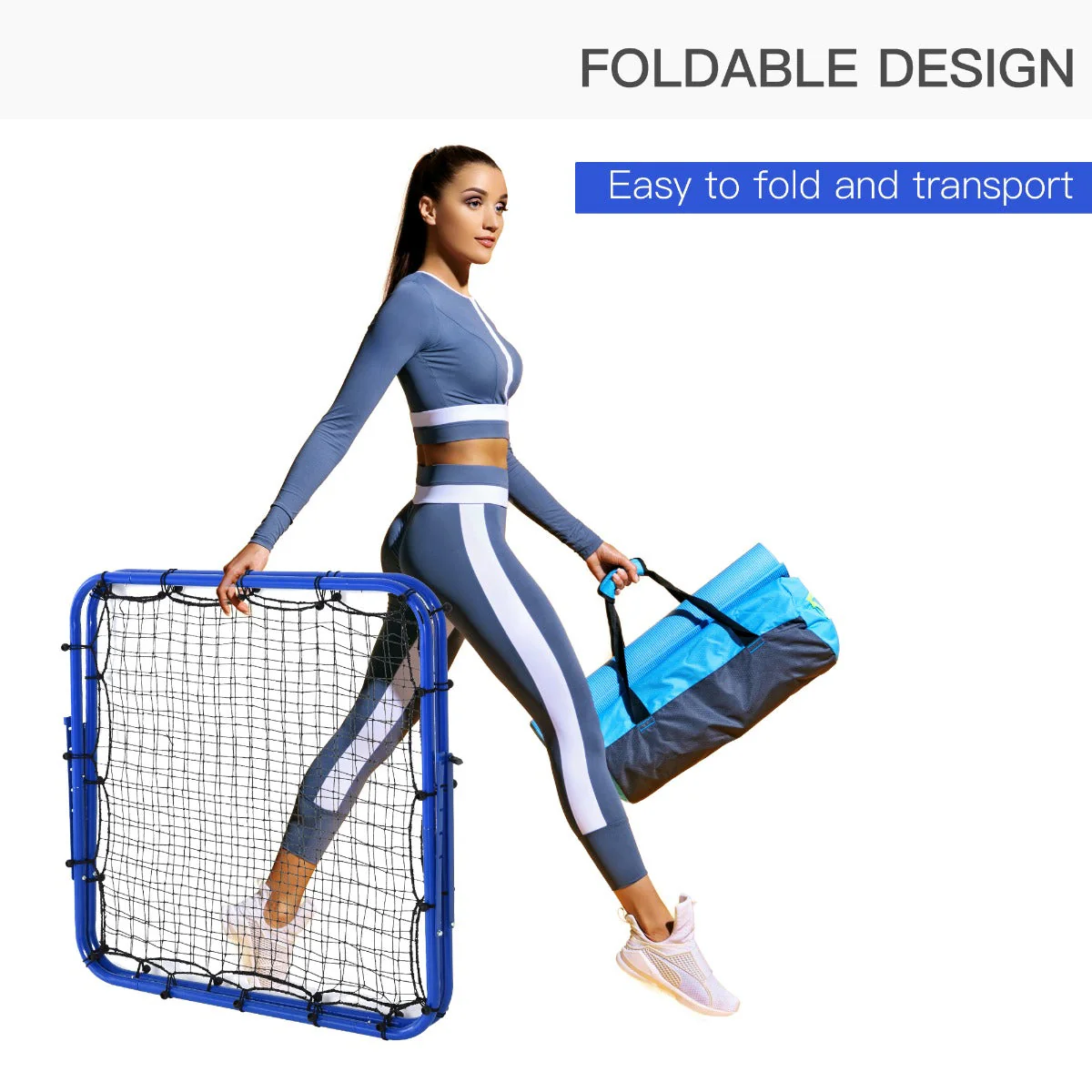 Homcom Football Rebounder Net - Image 7
