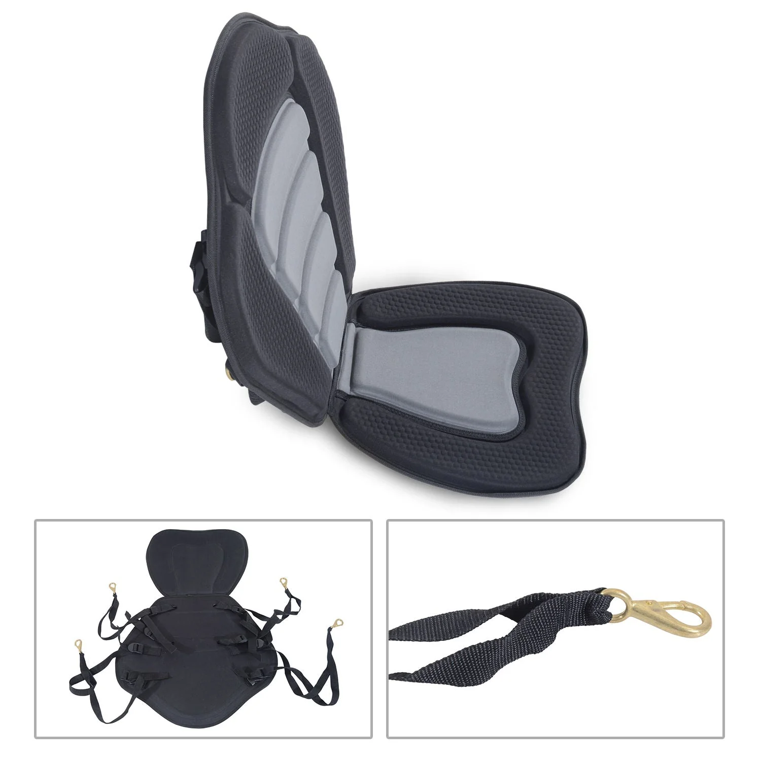 Homcom High Back Detachable Canoe/Kayak Seat-Black - Image 6